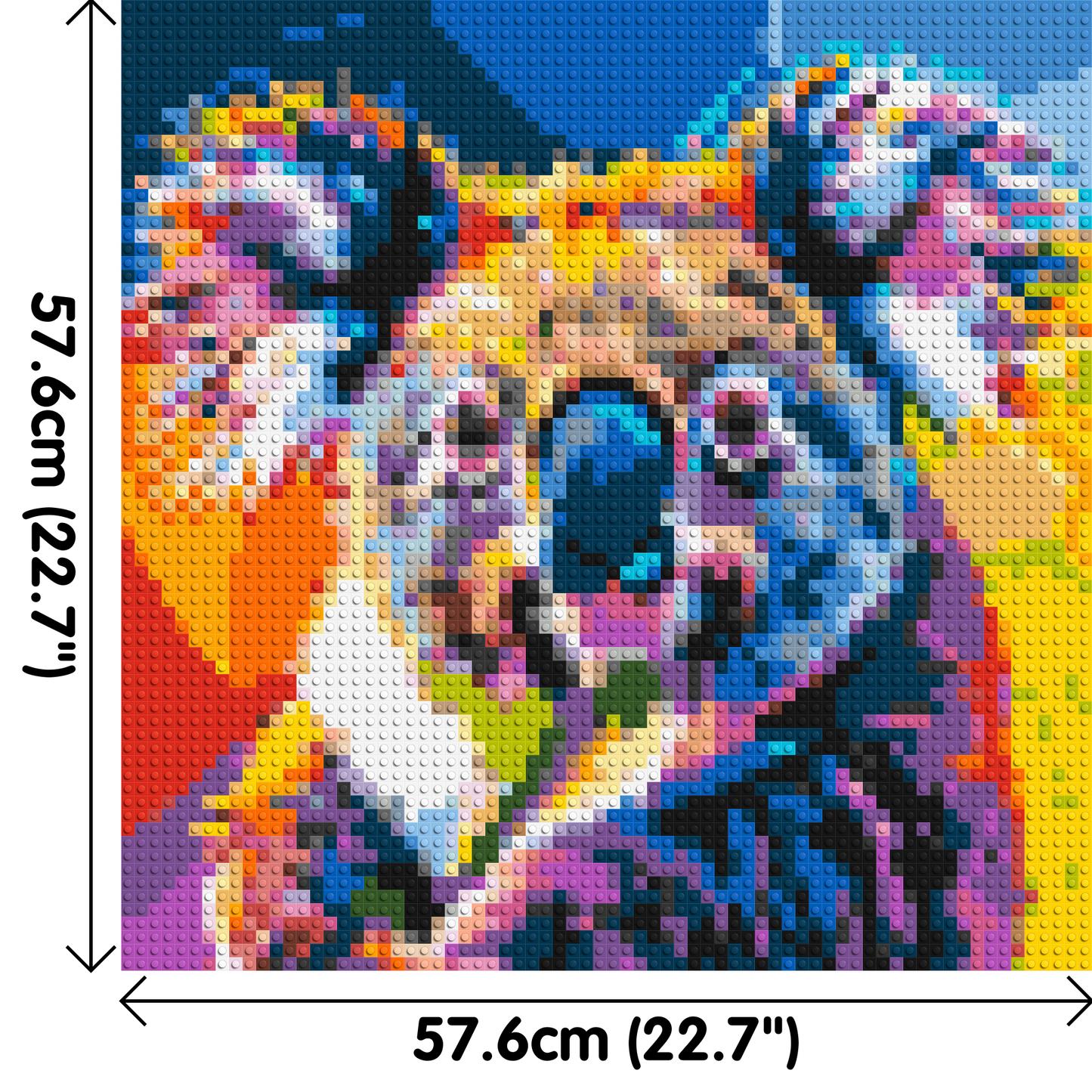 Koala Colourful Pop Art - Brick Art Mosaic Kit 3x3 large