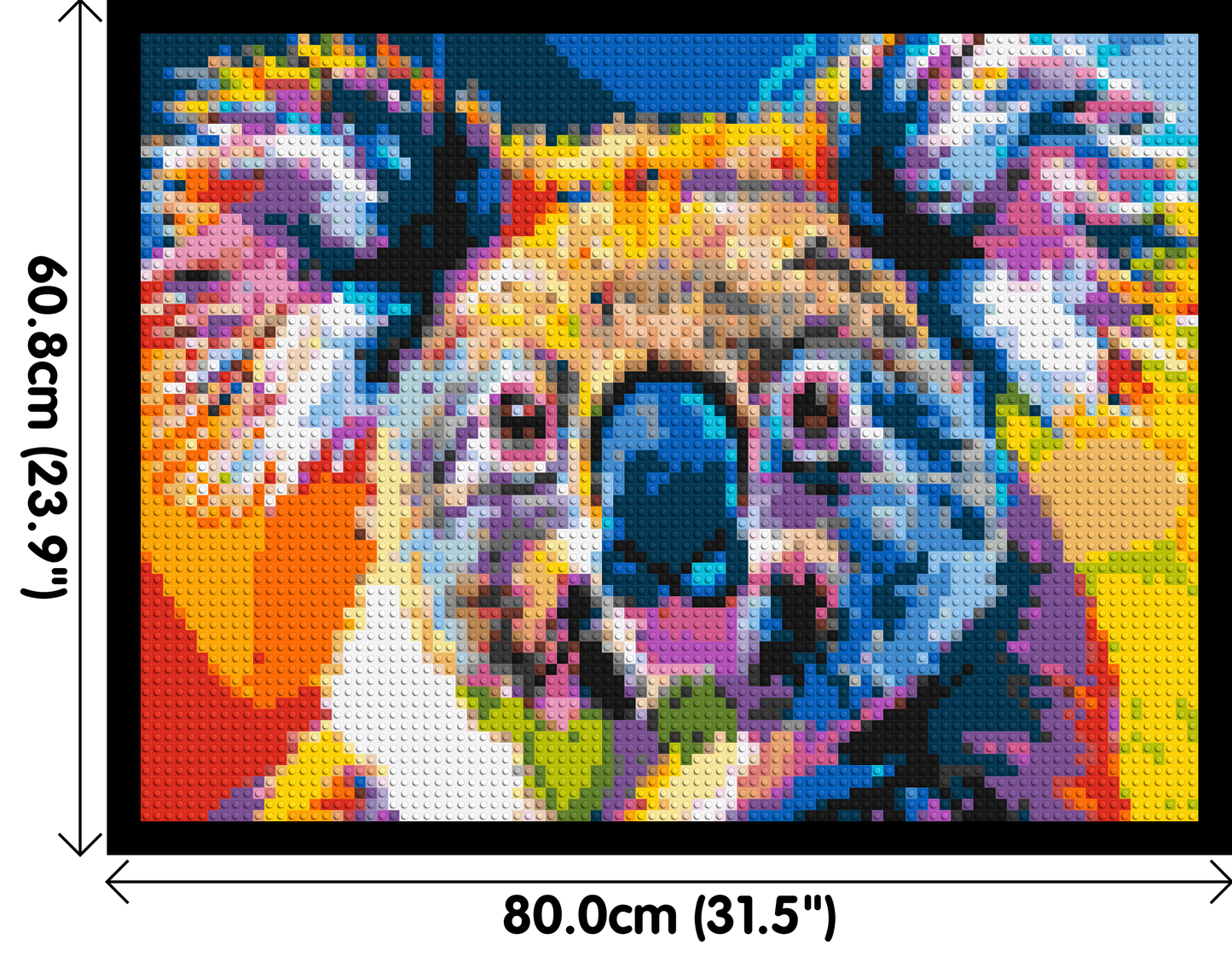 Koala Colourful Pop Art - Brick Art Mosaic Kit 4x3 large