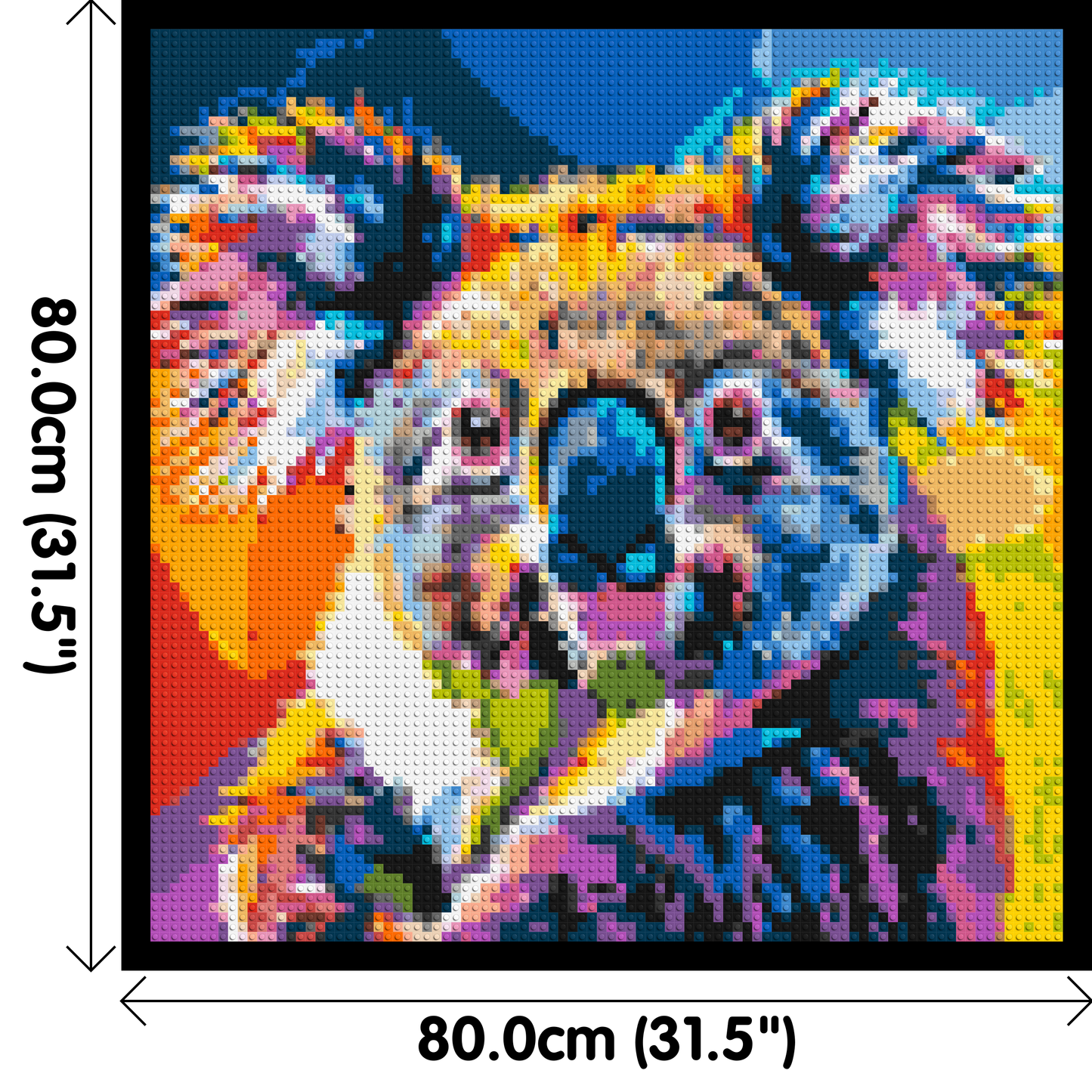 Koala Colourful Pop Art - Brick Art Mosaic Kit 4x4 large