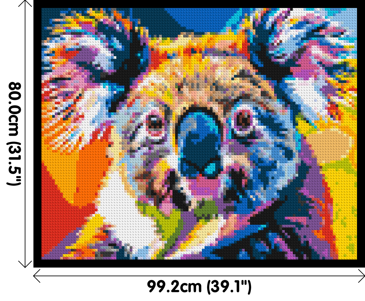 Koala Colourful Pop Art - Brick Art Mosaic Kit 5x4 large