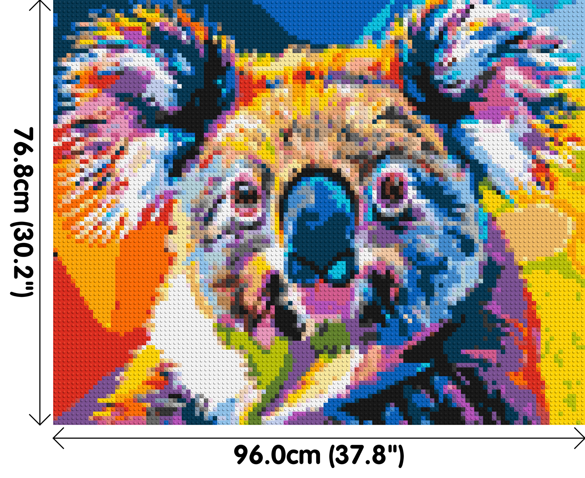 Koala Colourful Pop Art - Brick Art Mosaic Kit 5x4 dimensions