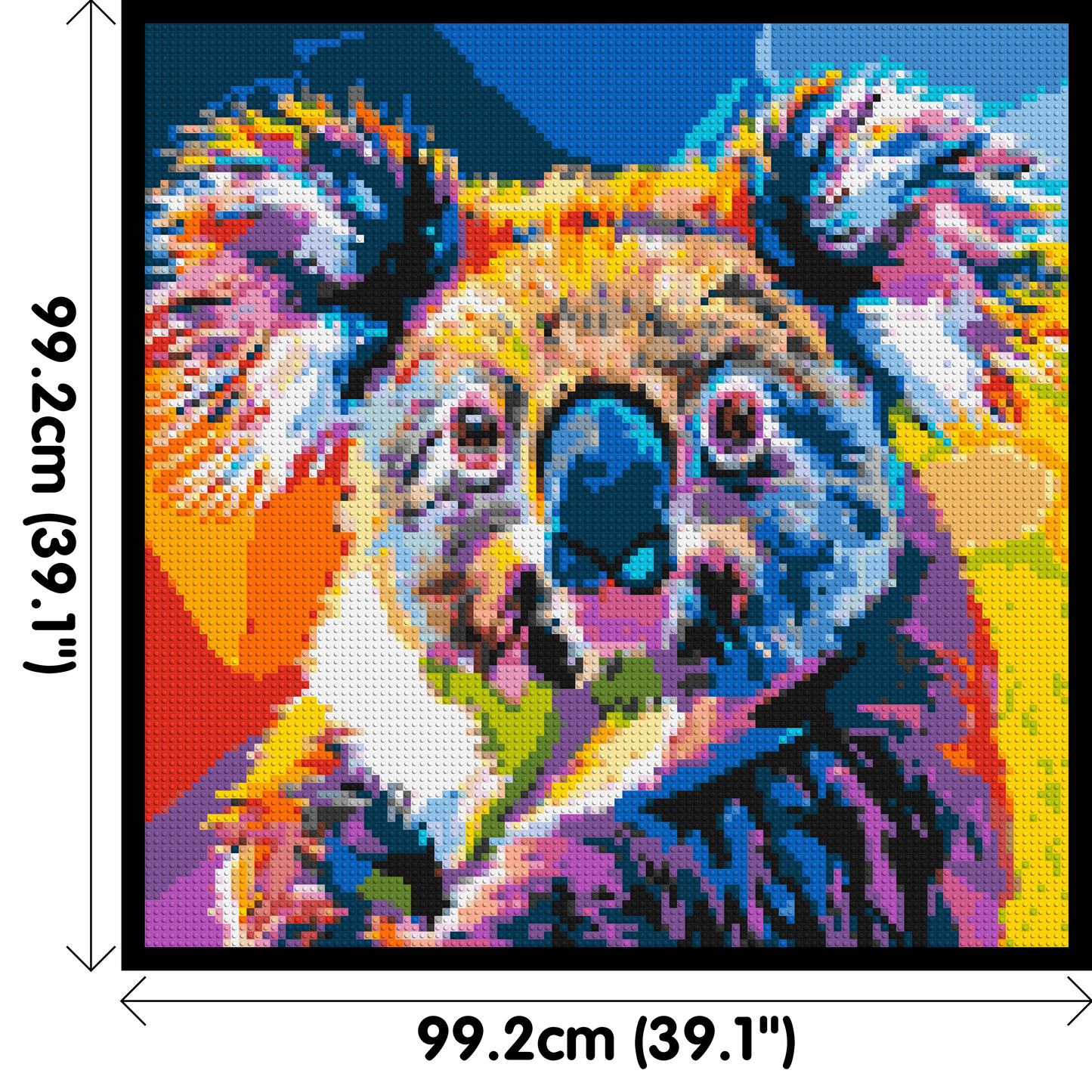 Koala Colourful Pop Art - Brick Art Mosaic Kit 5x5 large