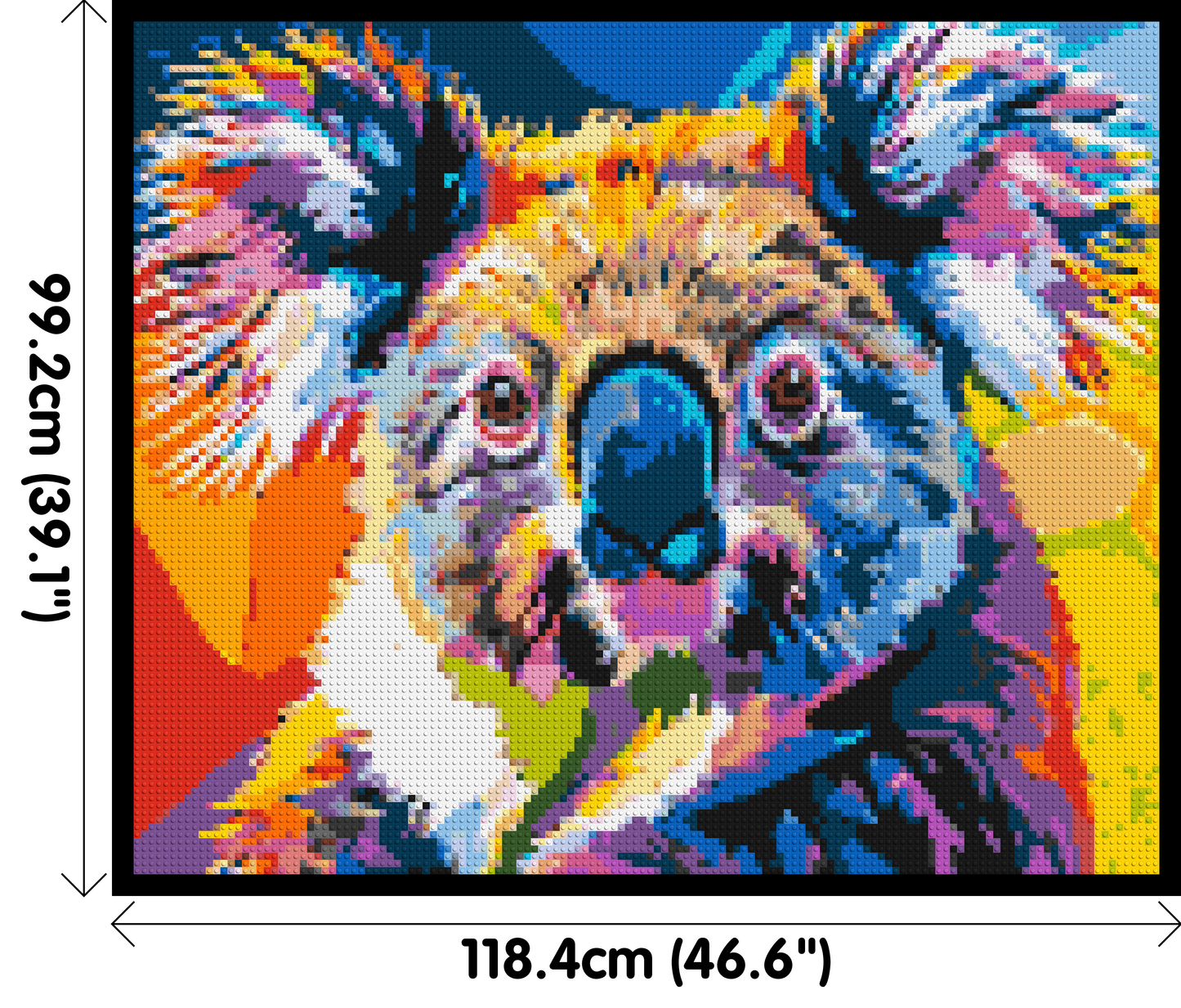 Koala Colourful Pop Art - Brick Art Mosaic Kit 6x5 large