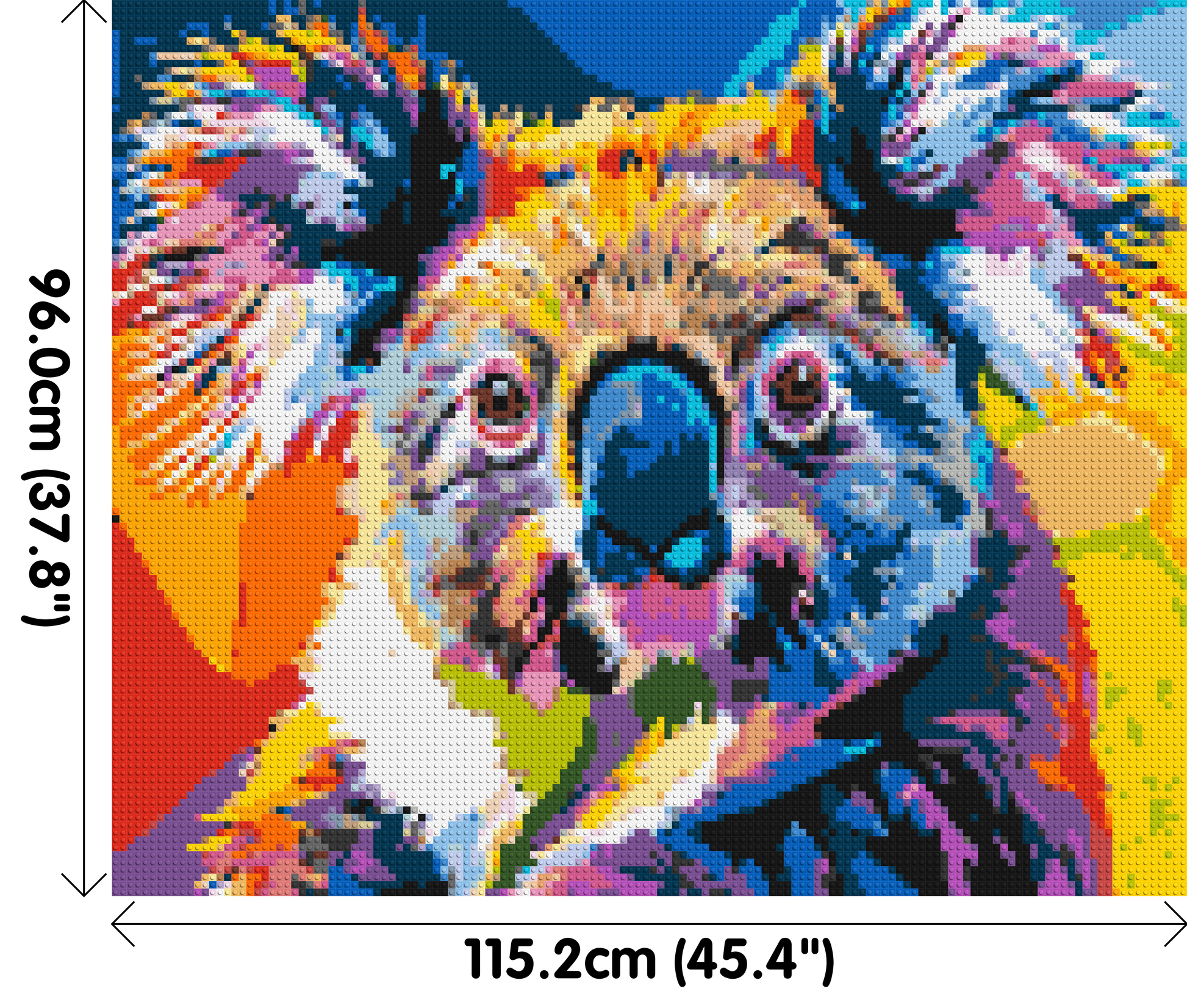 Koala Colourful Pop Art - Brick Art Mosaic Kit 6x5 dimensions