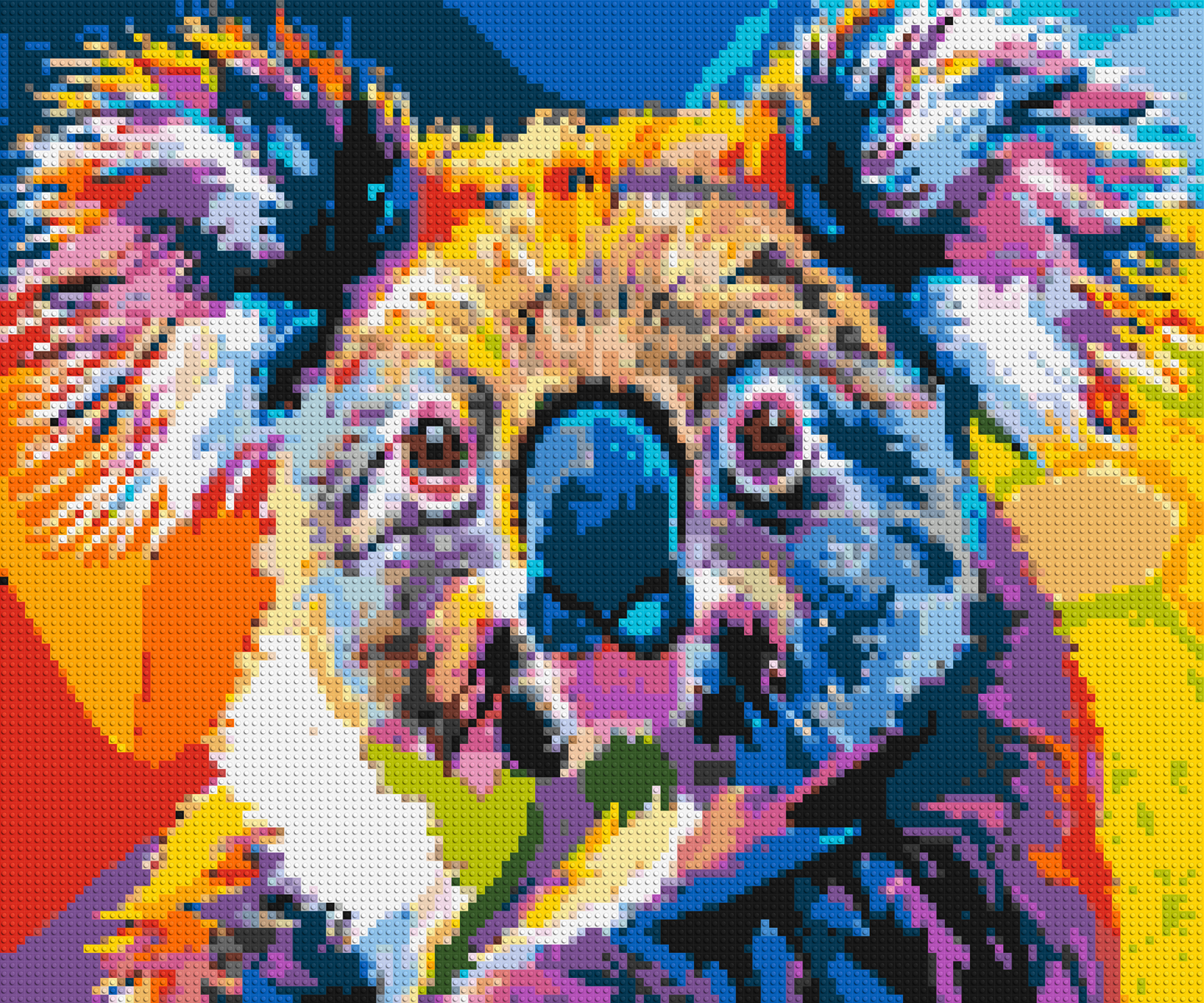 Koala Colourful Pop Art - Brick Art Mosaic Kit 6x5 large