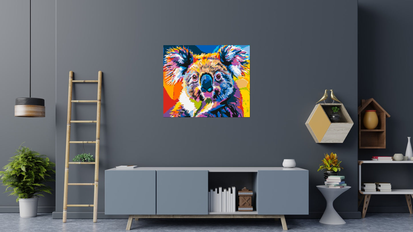 Koala Colourful Pop Art - Brick Art Mosaic Kit 6x5 large