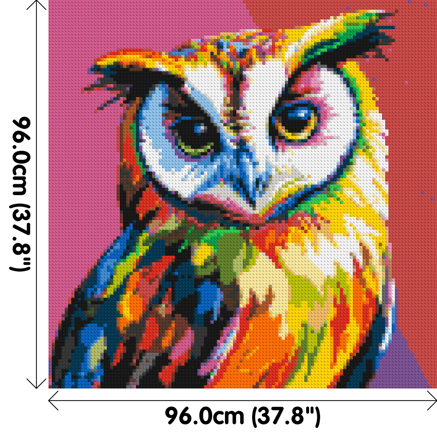 Owl Colourful Pop Art - Brick Art Mosaic Kit 5x5 large