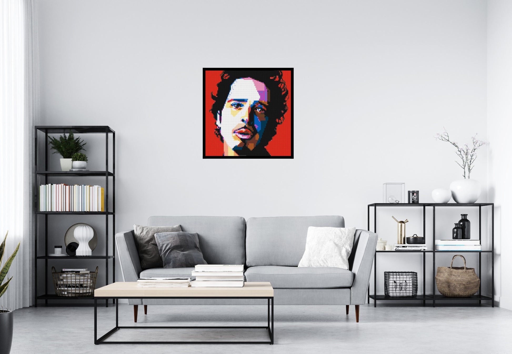 Chris Cornell - Brick Art Mosaic Kit 4x4 scene with frame