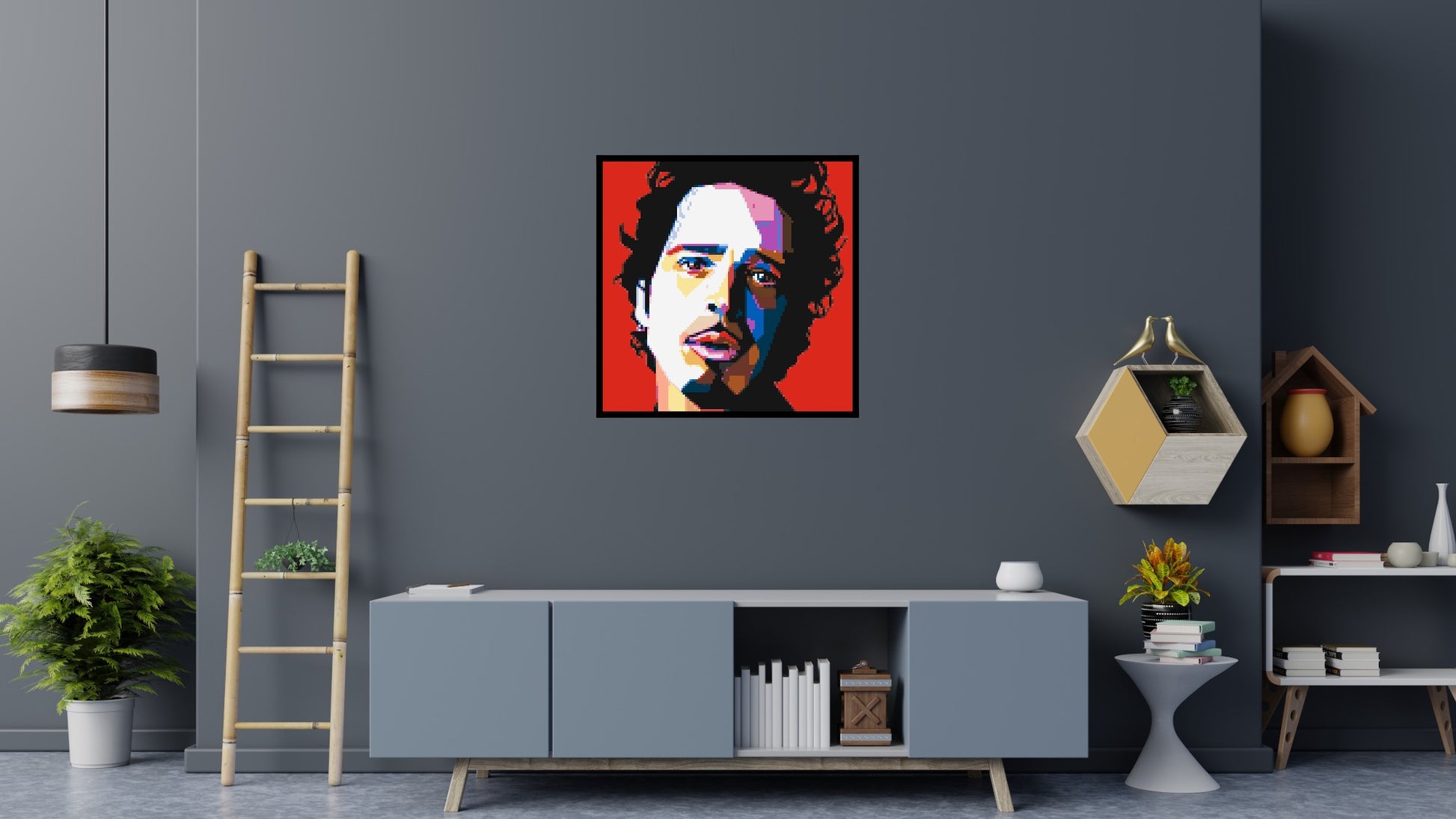 Chris Cornell - Brick Art Mosaic Kit 5x5 scene with frame