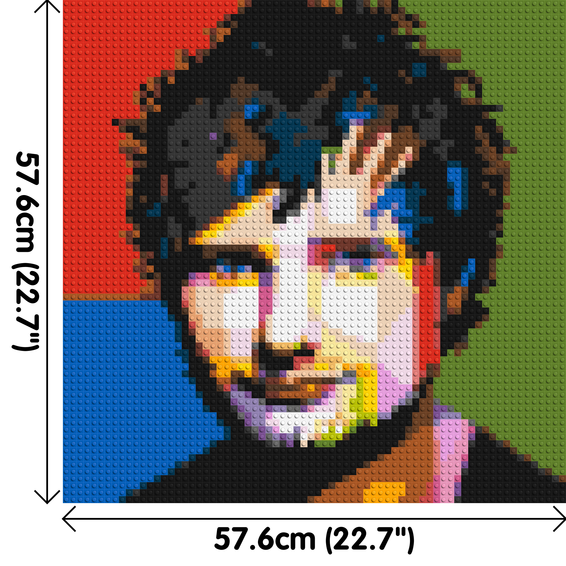 Ed Sheeran - Brick Art Mosaic Kit 3x3 dimensions