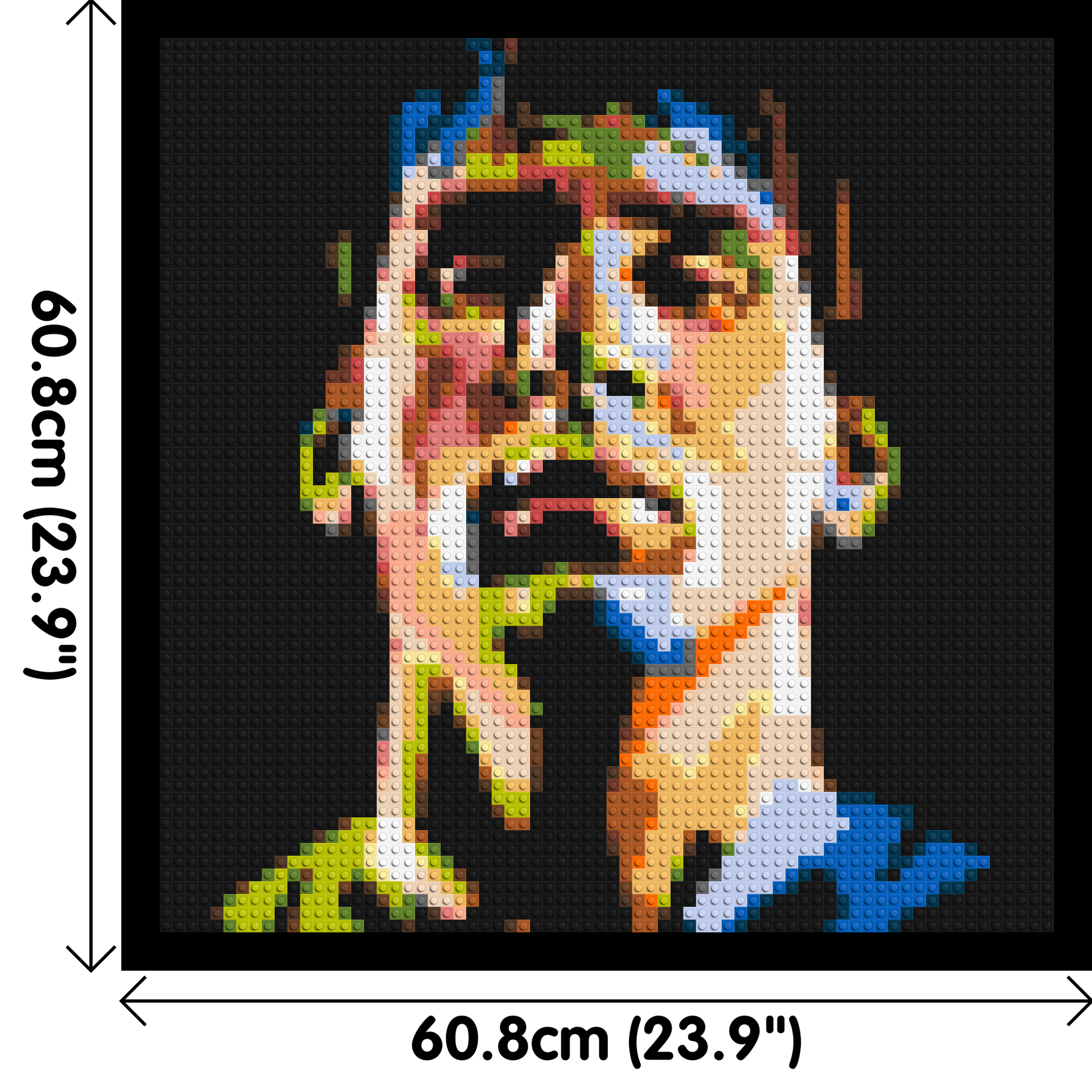 Lionel Messi - Brick Art Mosaic Kit 3x3 dimensions with frame