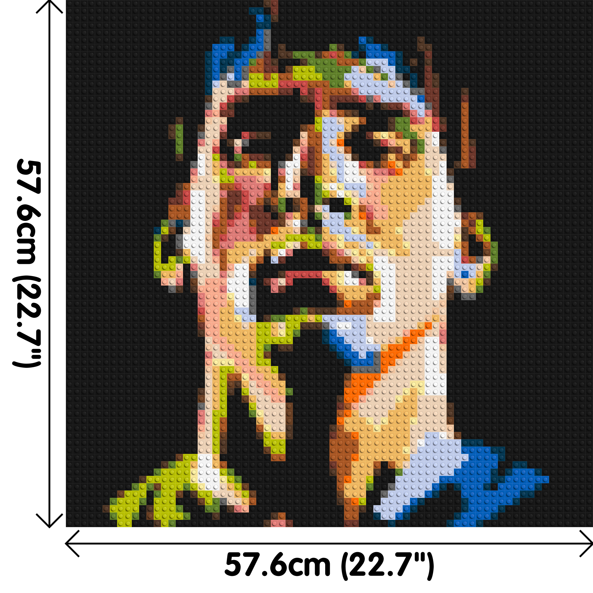 Lionel Messi - Brick Art Mosaic Kit 3x3 dimensions