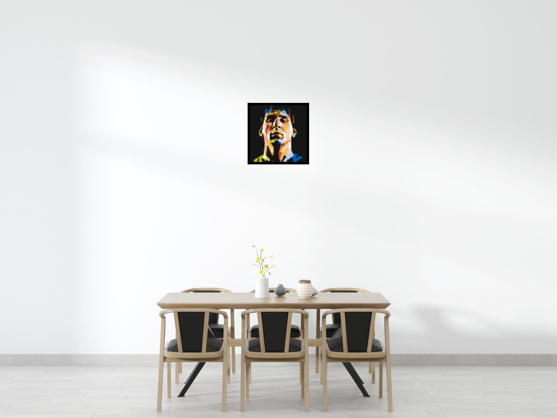 Lionel Messi - Brick Art Mosaic Kit 3x3 scene with frame