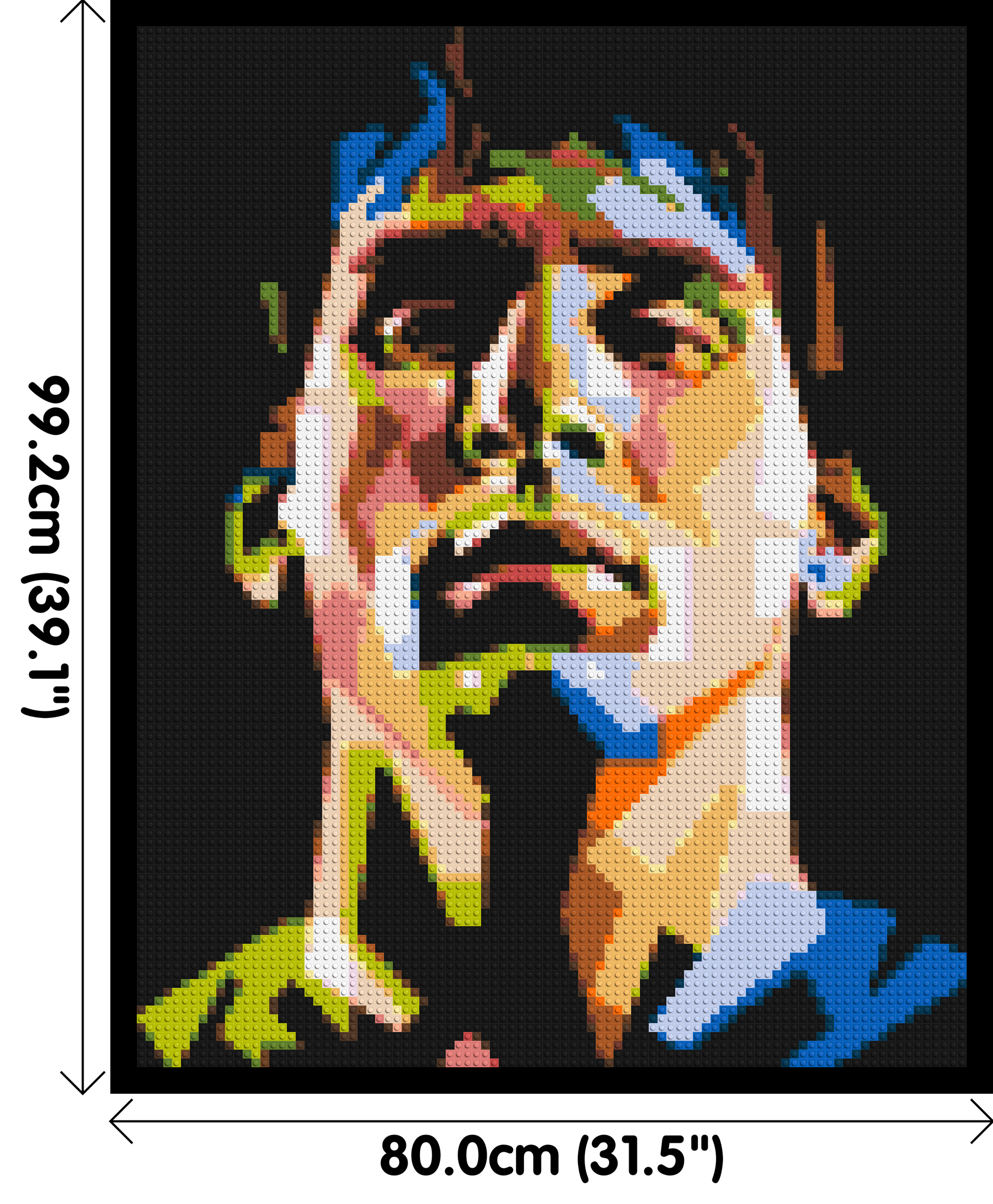 Lionel Messi - Brick Art Mosaic Kit 4x5 dimensions with frame