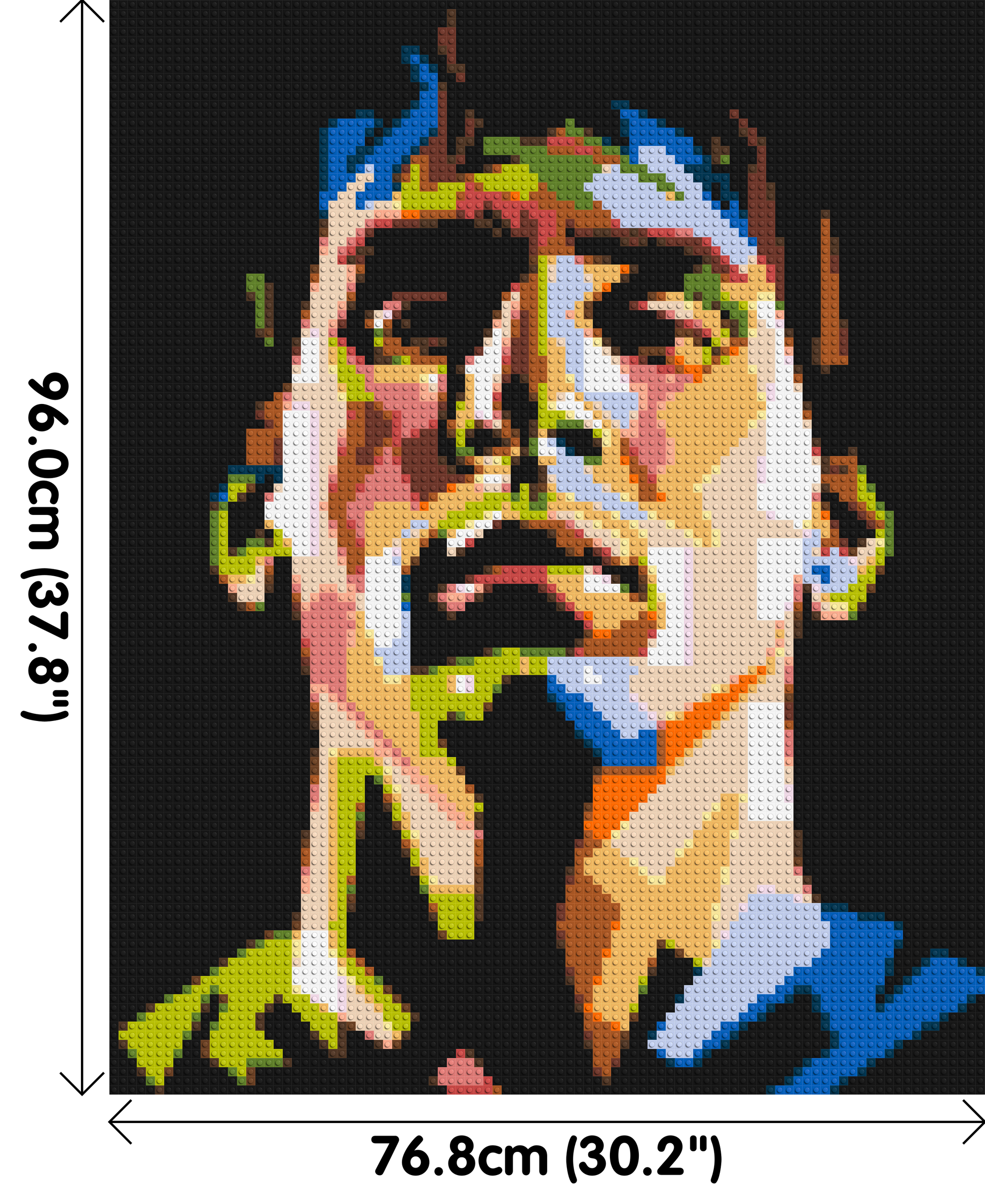 Lionel Messi - Brick Art Mosaic Kit 4x5 dimensions