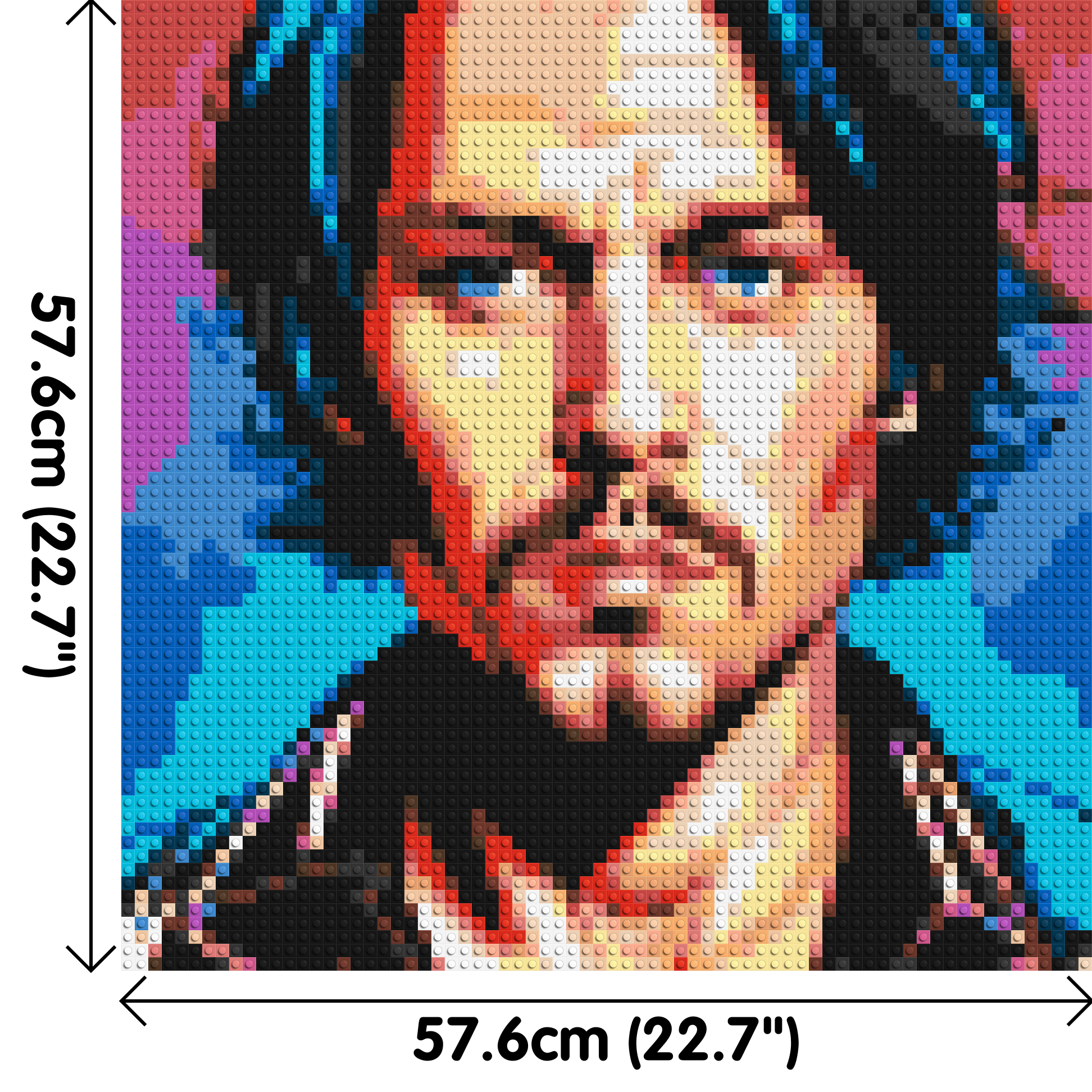 Johnny Depp - Brick Art Mosaic Kit 3x3 dimensions