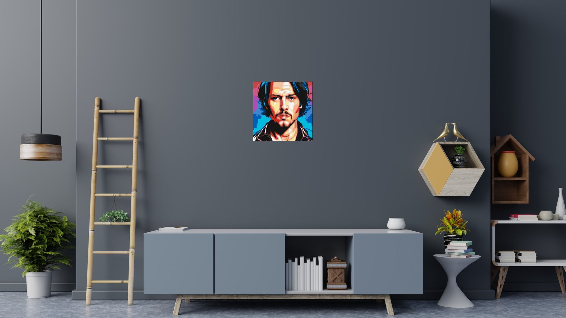 Johnny Depp - Brick Art Mosaic Kit 3x3 scene