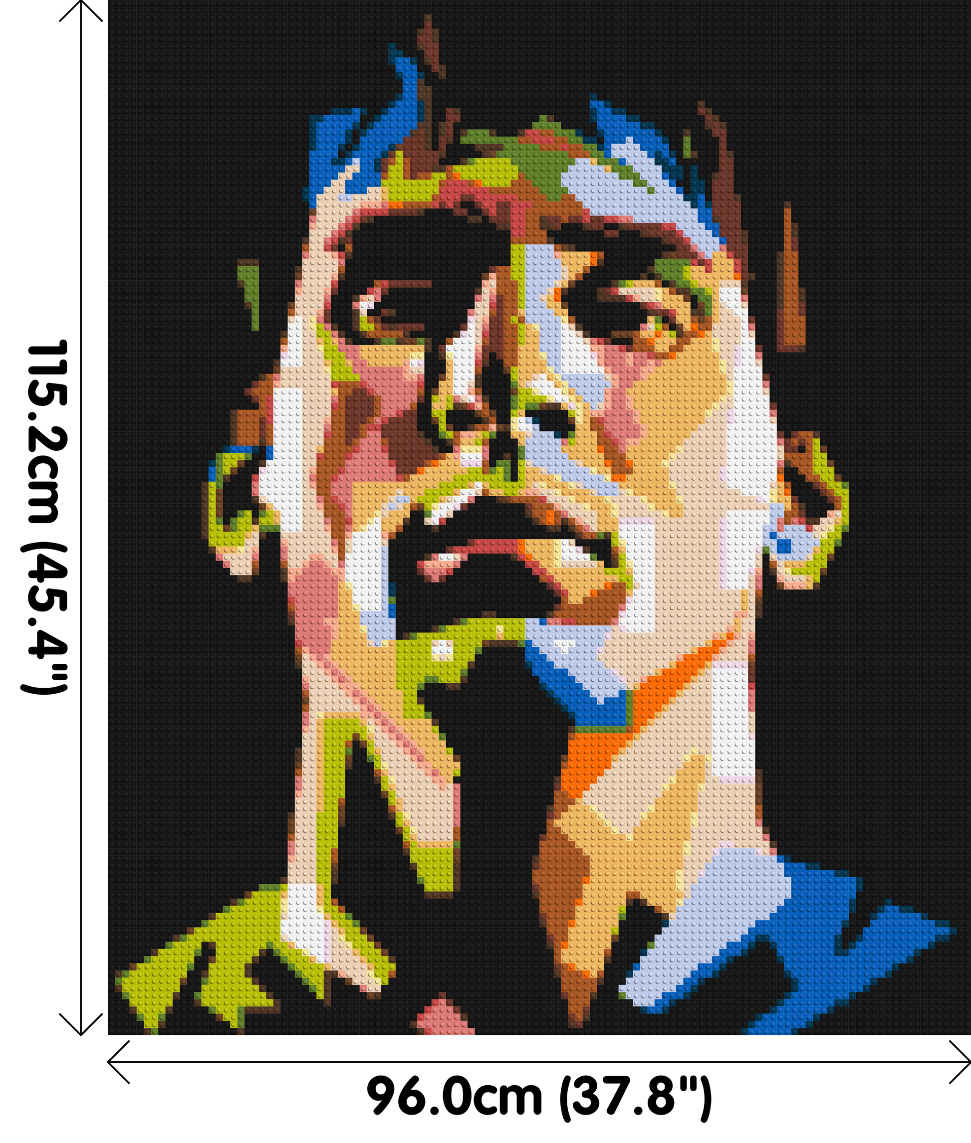 Lionel Messi - Brick Art Mosaic Kit 5x6 dimensions