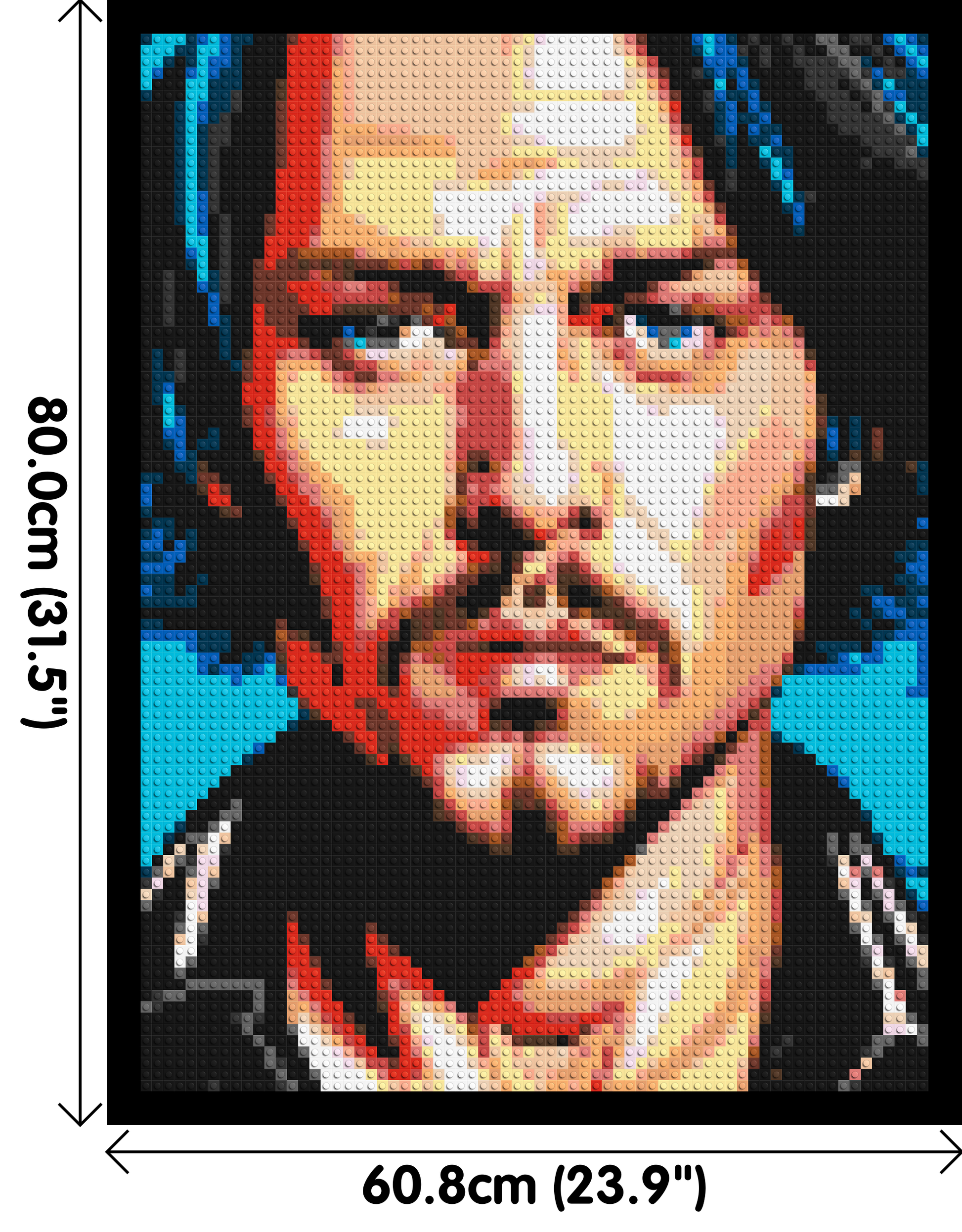 Johnny Depp - Brick Art Mosaic Kit 3x4 dimensions with frame