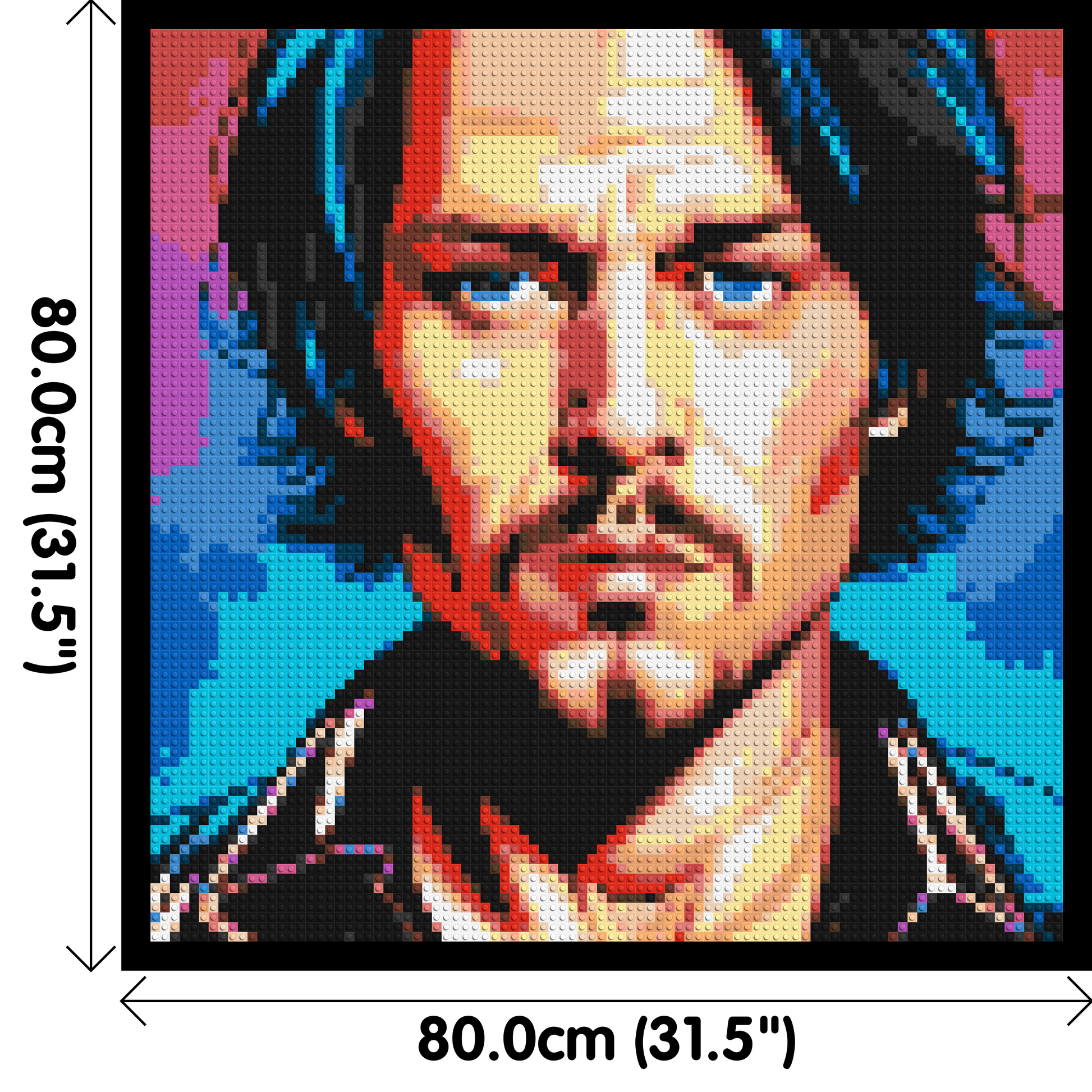 Johnny Depp - Brick Art Mosaic Kit 4x4 dimensions with frame