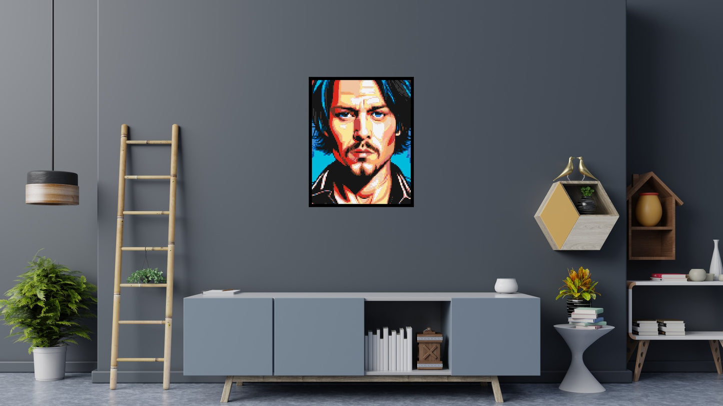 Johnny Depp - Brick Art Mosaic Kit 4x5 large