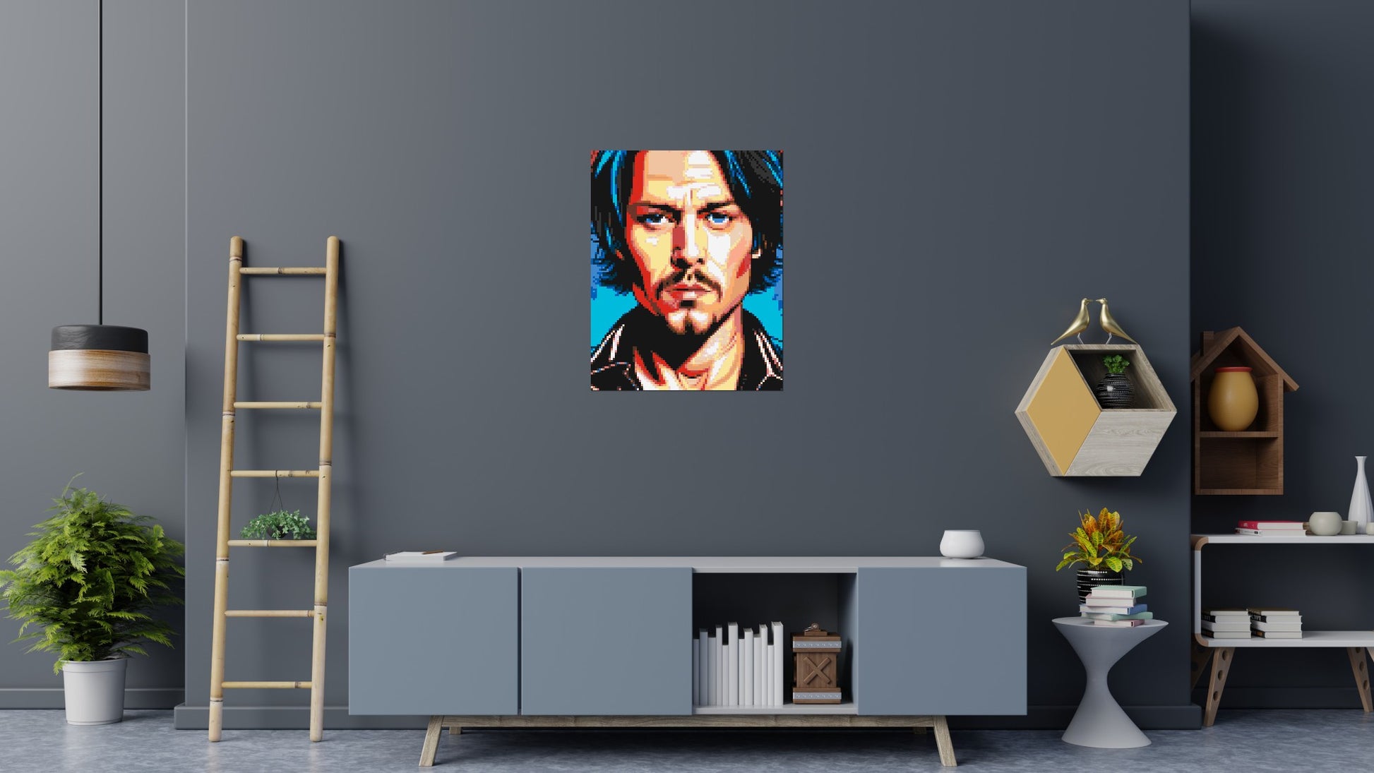 Johnny Depp - Brick Art Mosaic Kit 4x5 scene