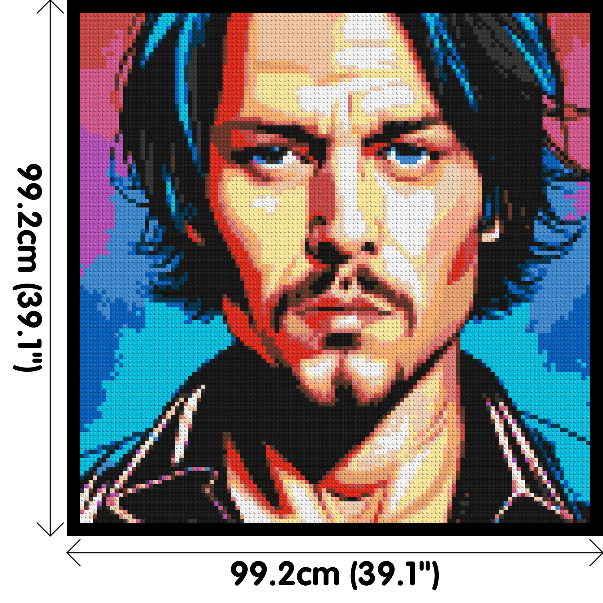 Johnny Depp - Brick Art Mosaic Kit 5x5 dimensions with frame