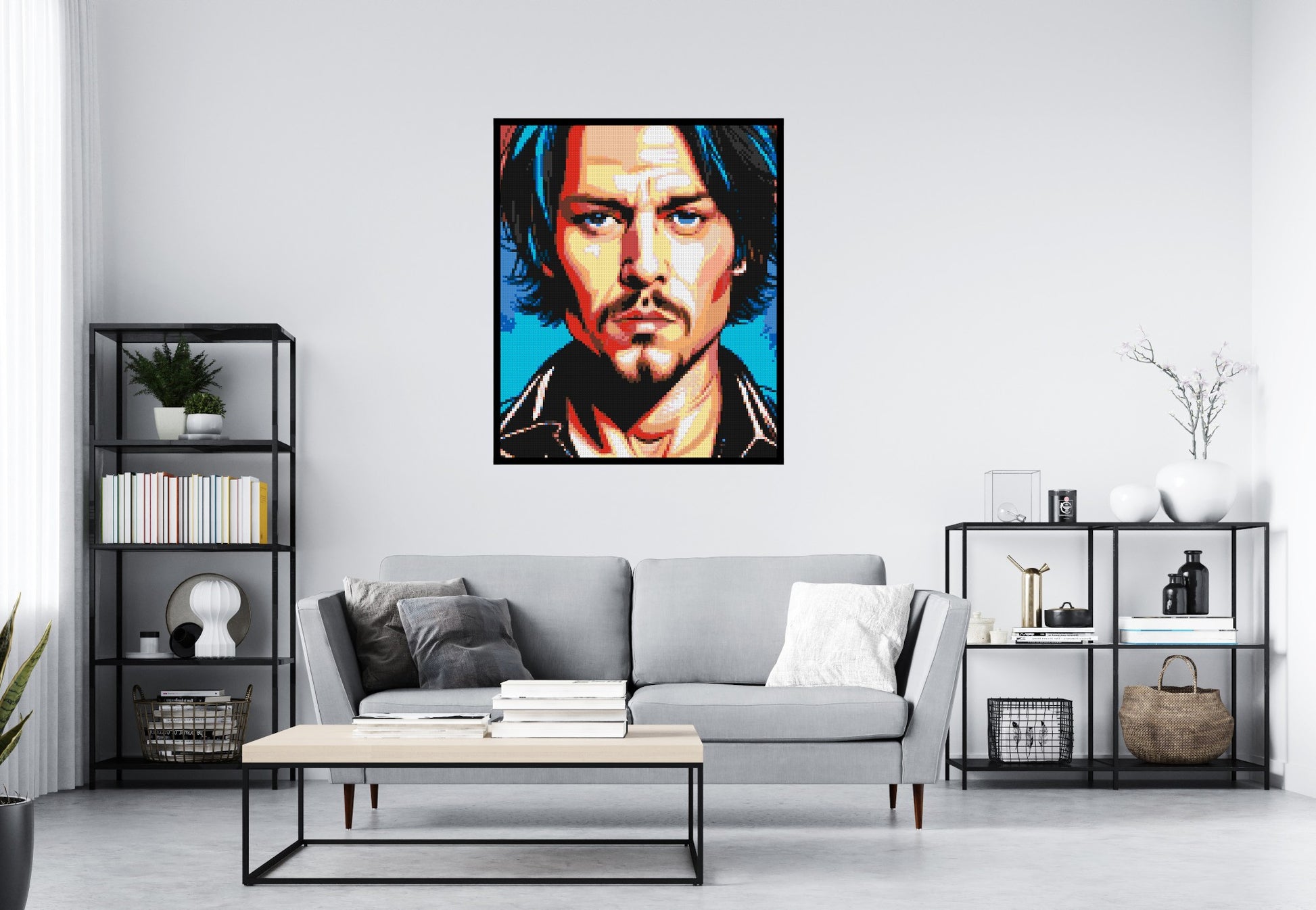 Johnny Depp - Brick Art Mosaic Kit 5x6 scene with frame