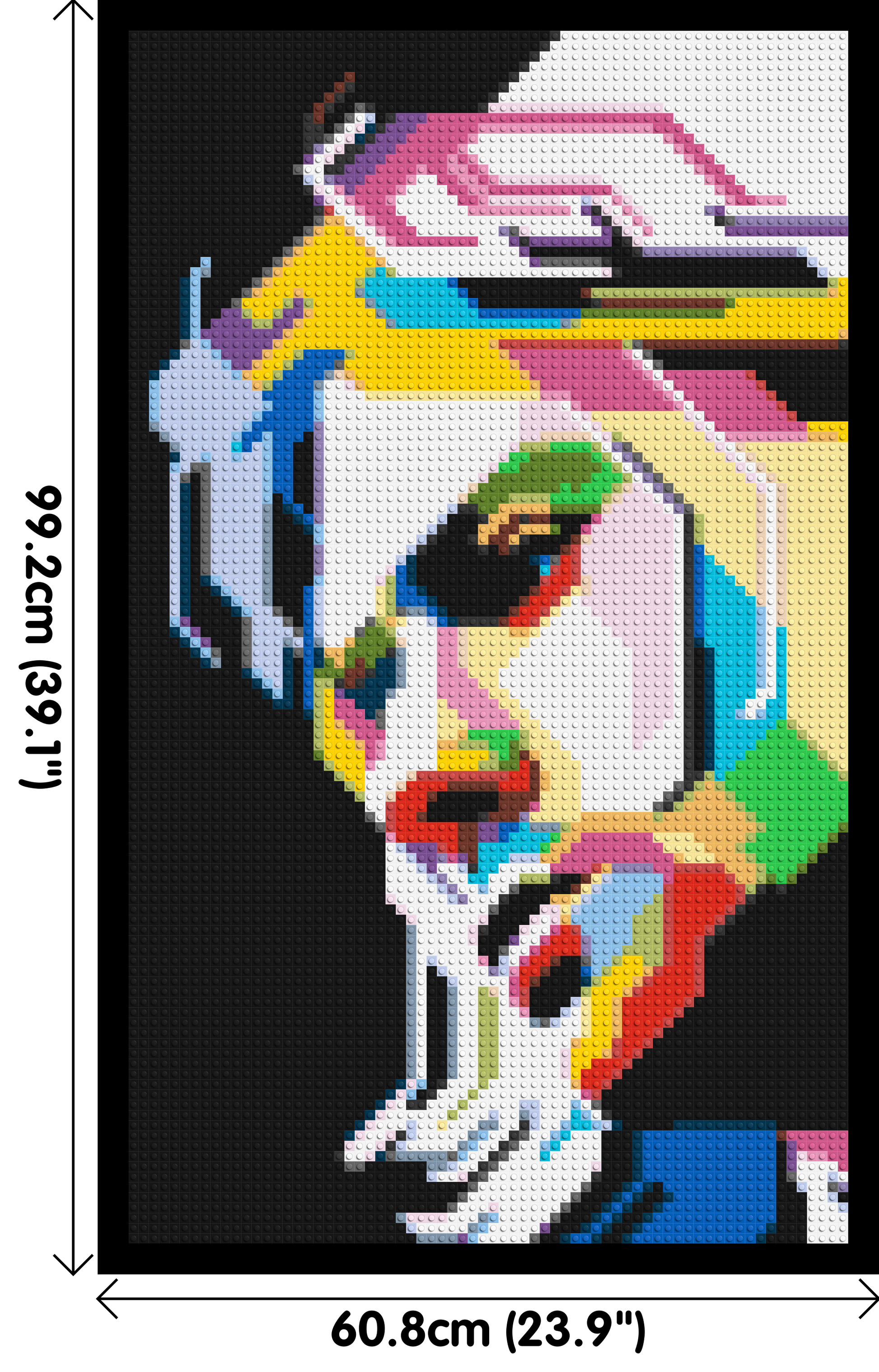 Kurt Cobain - Brick Art Mosaic Kit 3x5 dimensions with frame