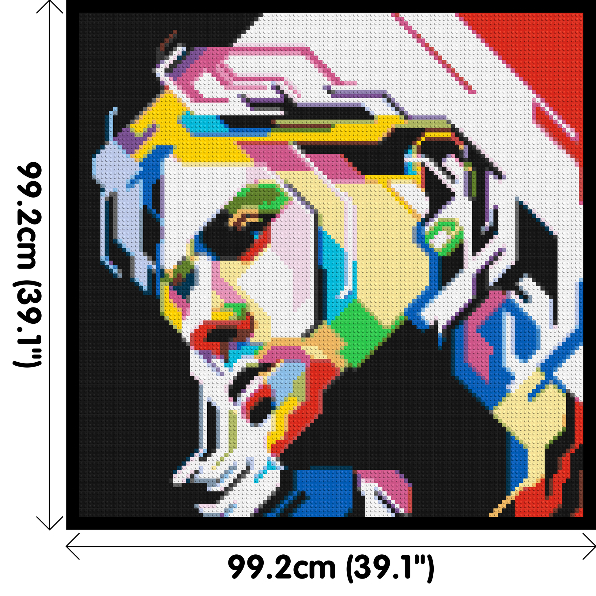 Kurt Cobain - Brick Art Mosaic Kit 5x5 dimensions with frame