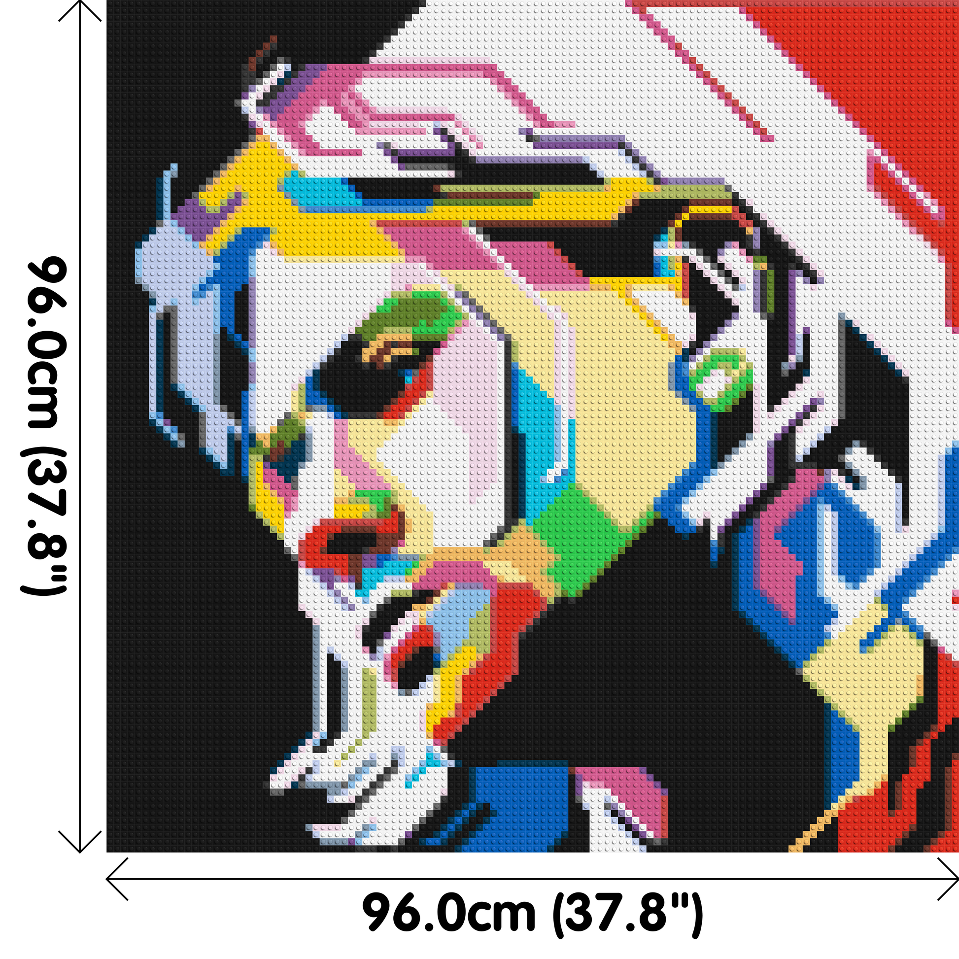 Kurt Cobain - Brick Art Mosaic Kit 5x5 dimensions