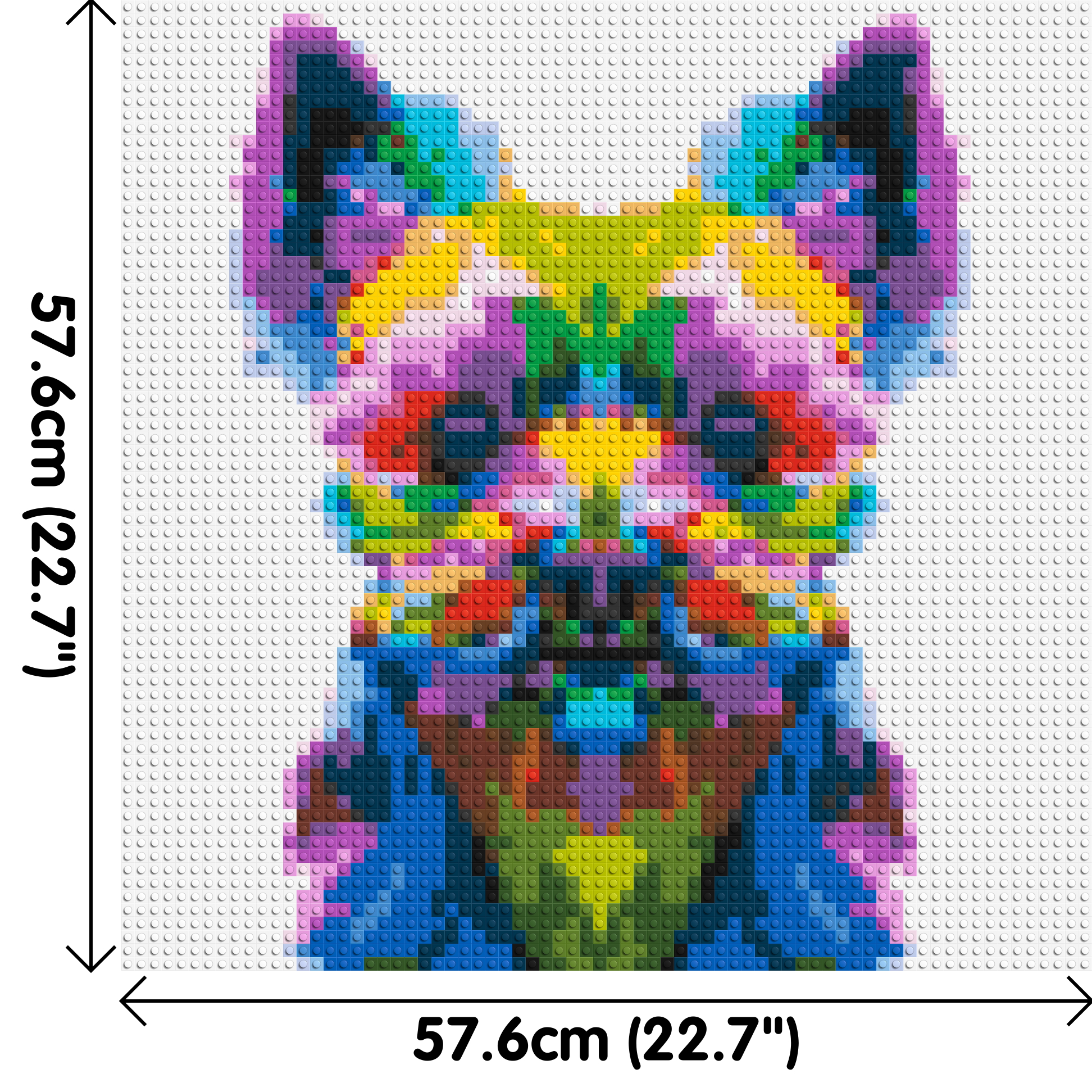 Yorkshire Terrier Colourful Pop Art - Brick Art Mosaic Kit 3x3 dimensions