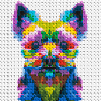 Yorkshire Terrier Colourful Pop Art - Brick Art Mosaic Kit 3x3 large