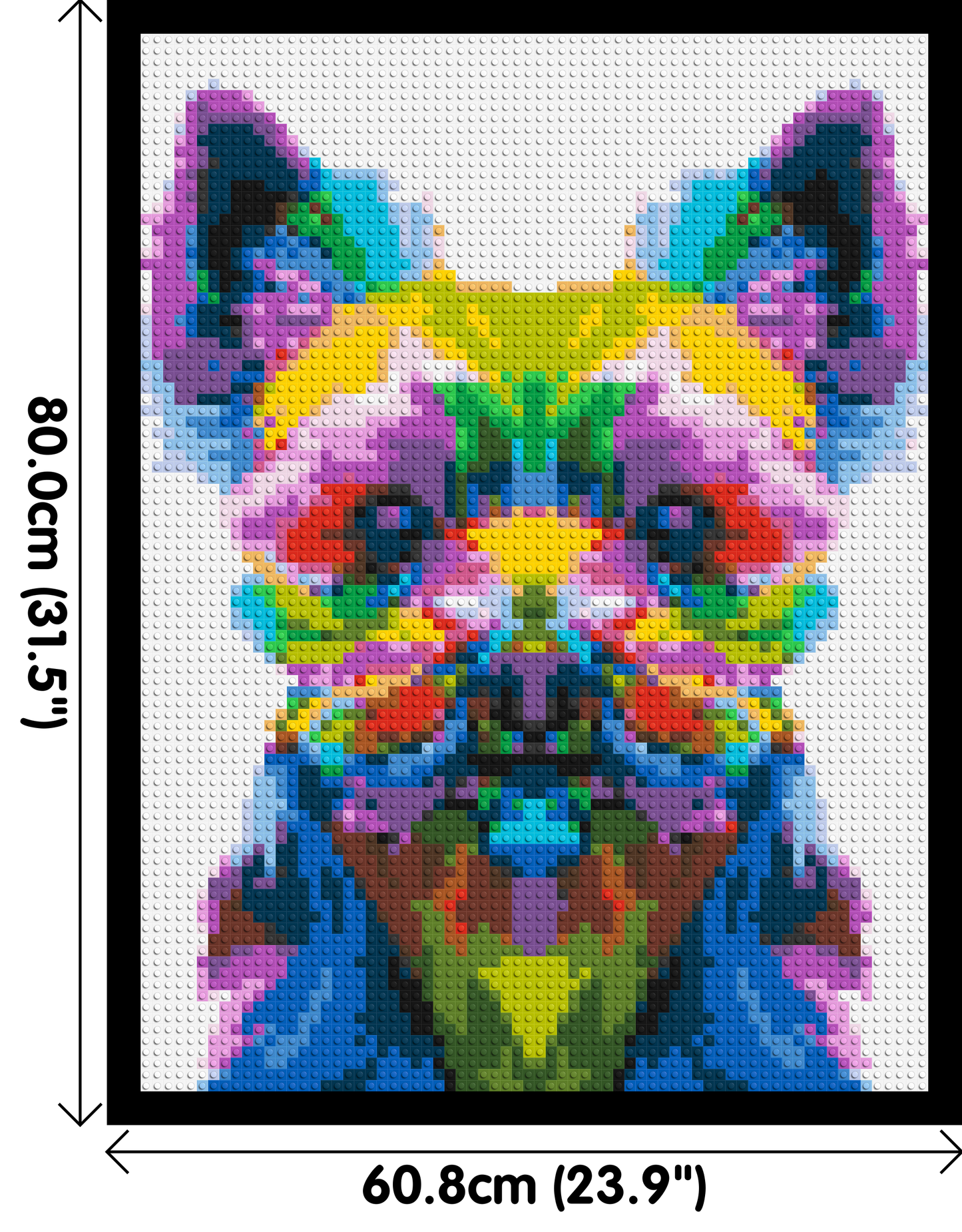 Yorkshire Terrier Colourful Pop Art - Brick Art Mosaic Kit 3x4 large