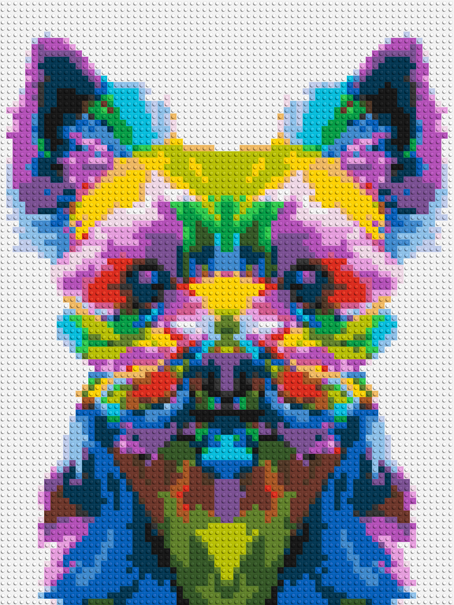 Yorkshire Terrier Colourful Pop Art - Brick Art Mosaic Kit 3x4 large