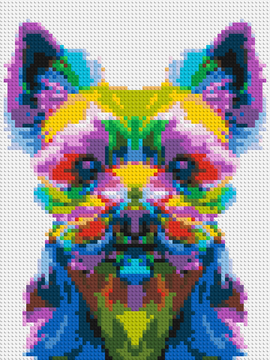 Yorkshire Terrier Colourful Pop Art - Brick Art Mosaic Kit 3x4 large