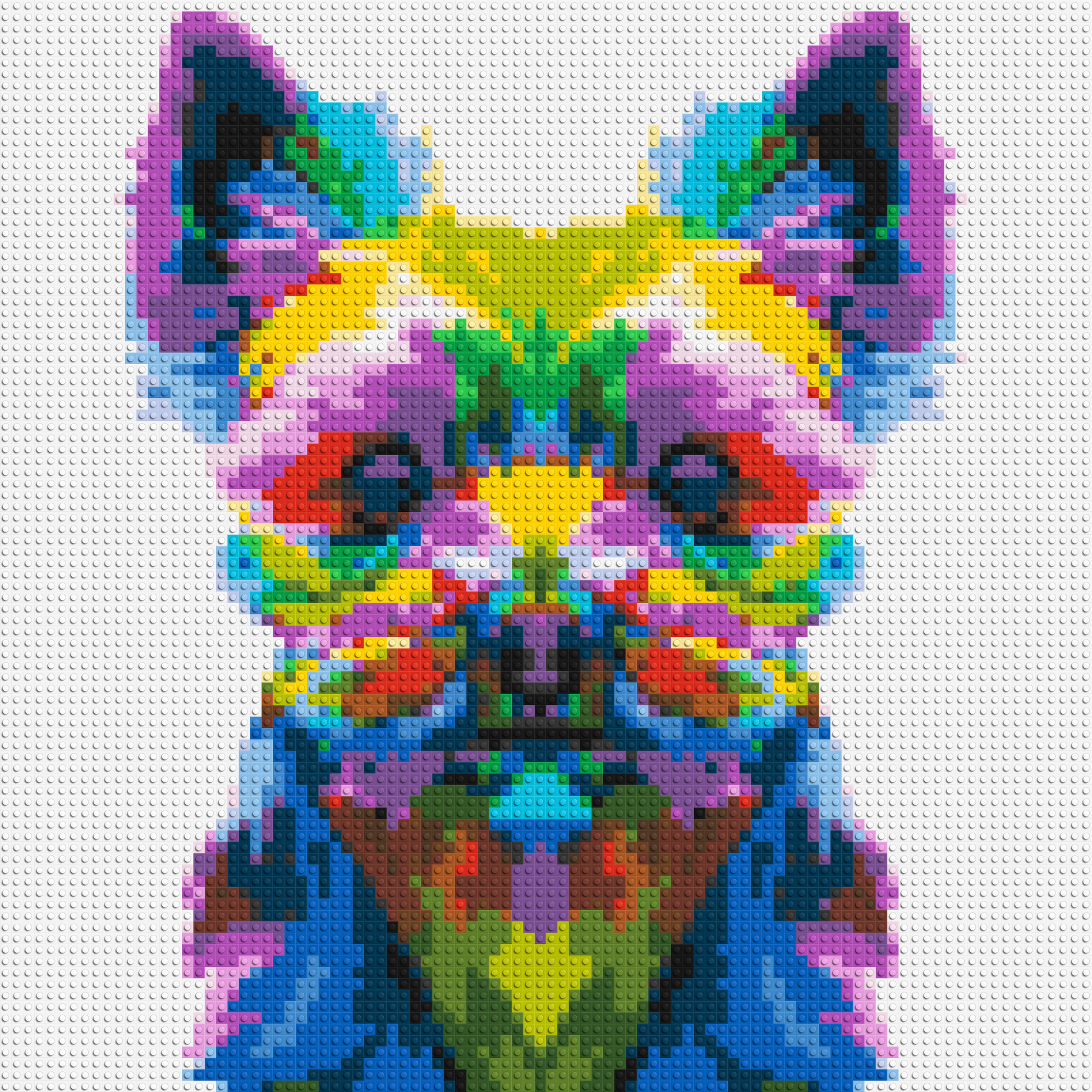 Yorkshire Terrier Colourful Pop Art - Brick Art Mosaic Kit 4x4 large