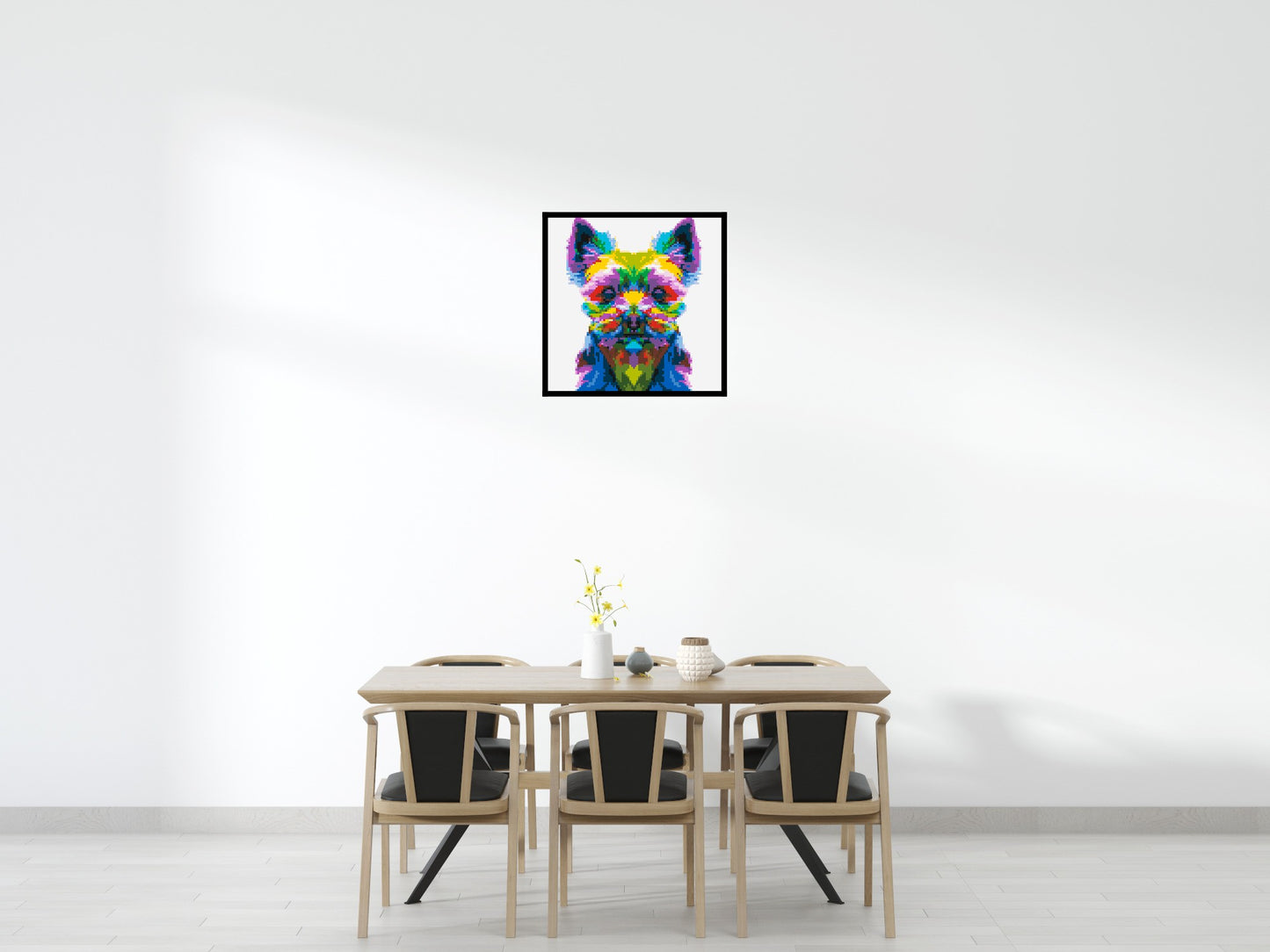 Yorkshire Terrier Colourful Pop Art - Brick Art Mosaic Kit 4x4 large