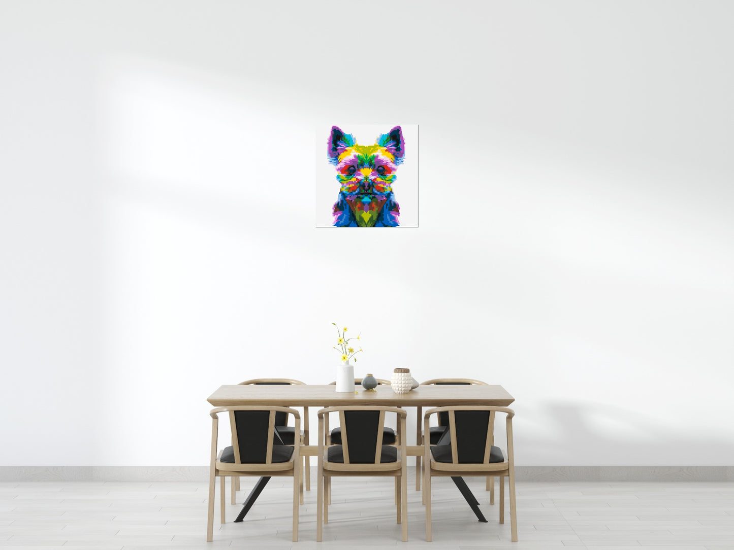 Yorkshire Terrier Colourful Pop Art - Brick Art Mosaic Kit 4x4 large