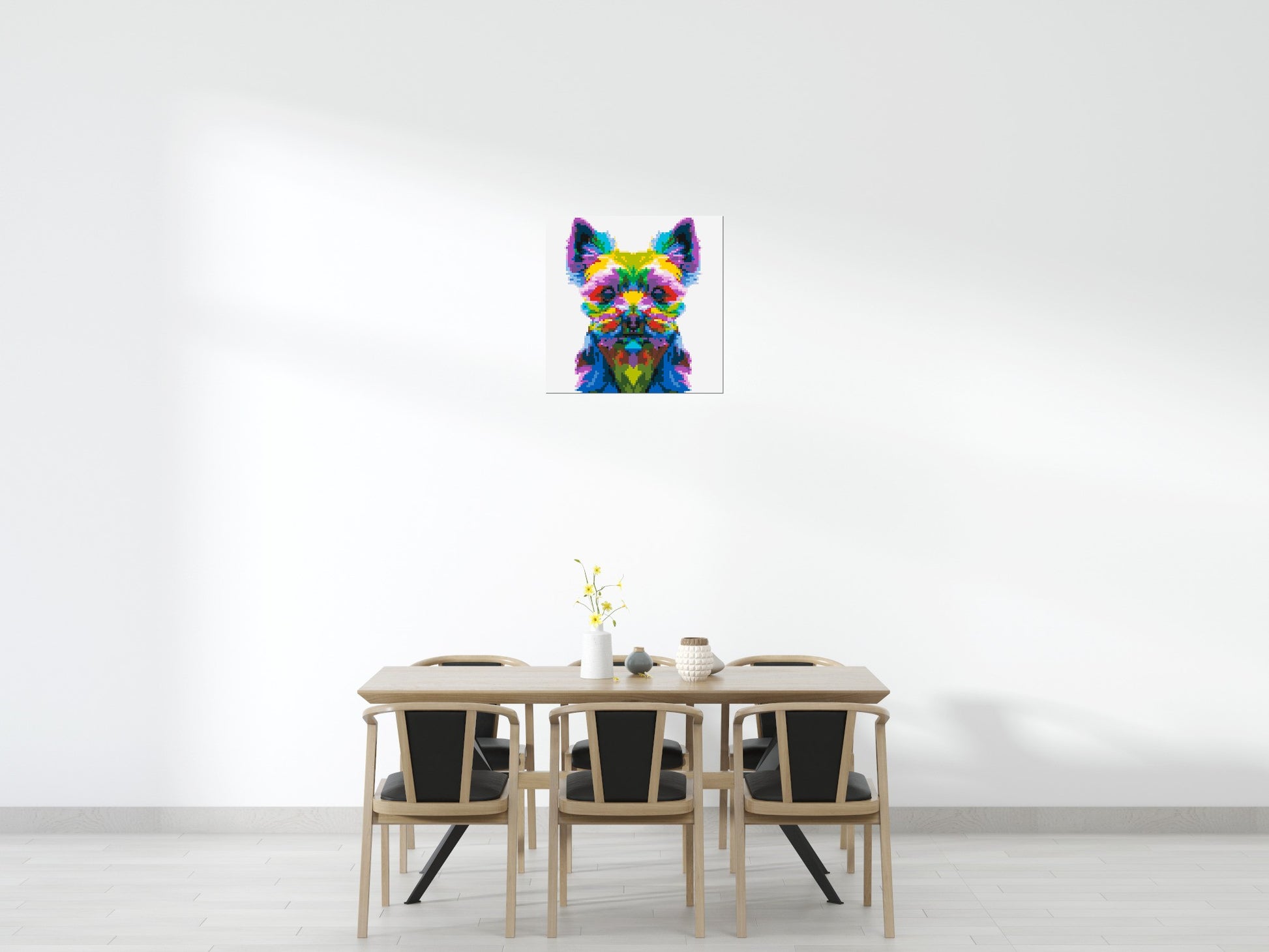 Yorkshire Terrier Colourful Pop Art - Brick Art Mosaic Kit 4x4 scene