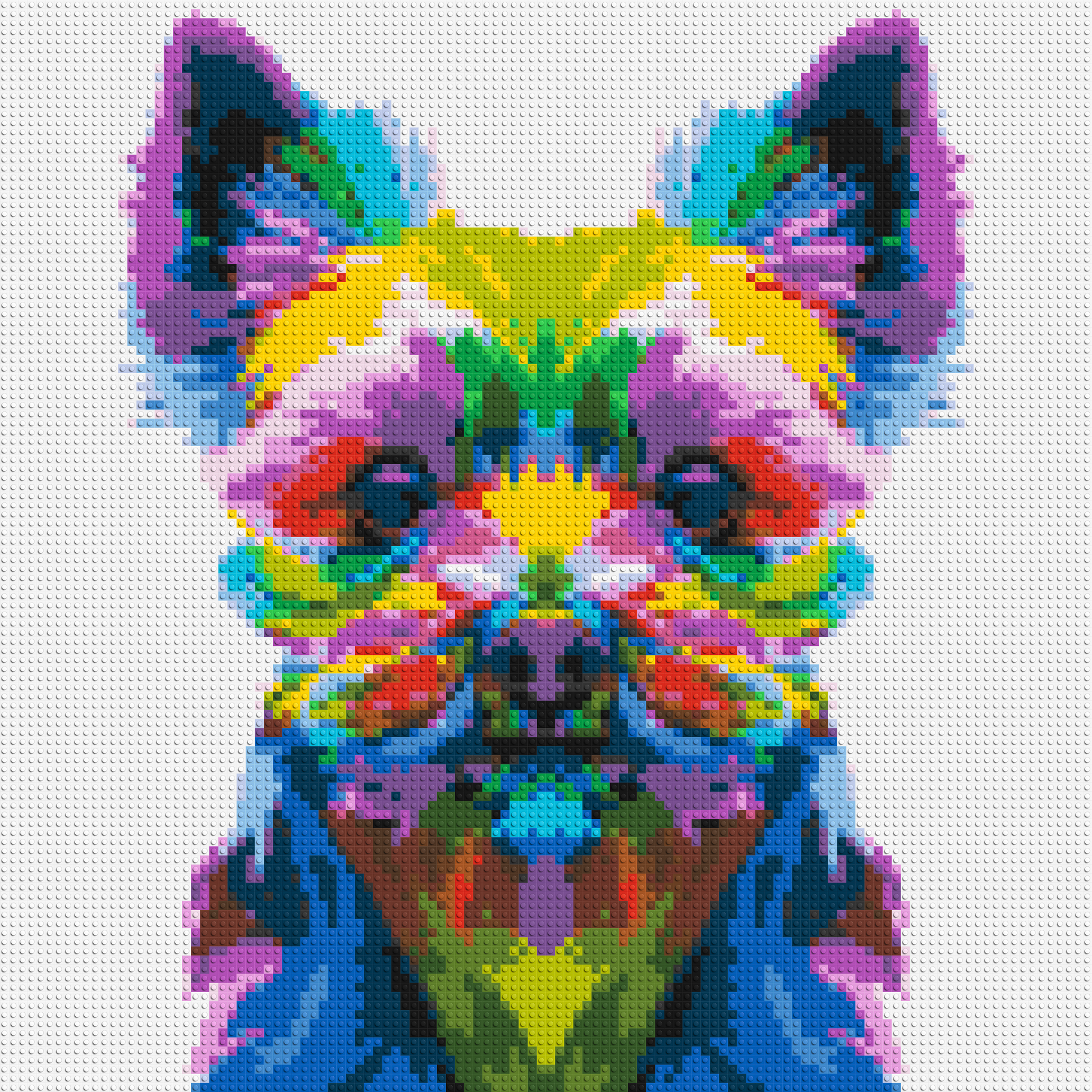 Yorkshire Terrier Colourful Pop Art - Brick Art Mosaic Kit 5x5 large