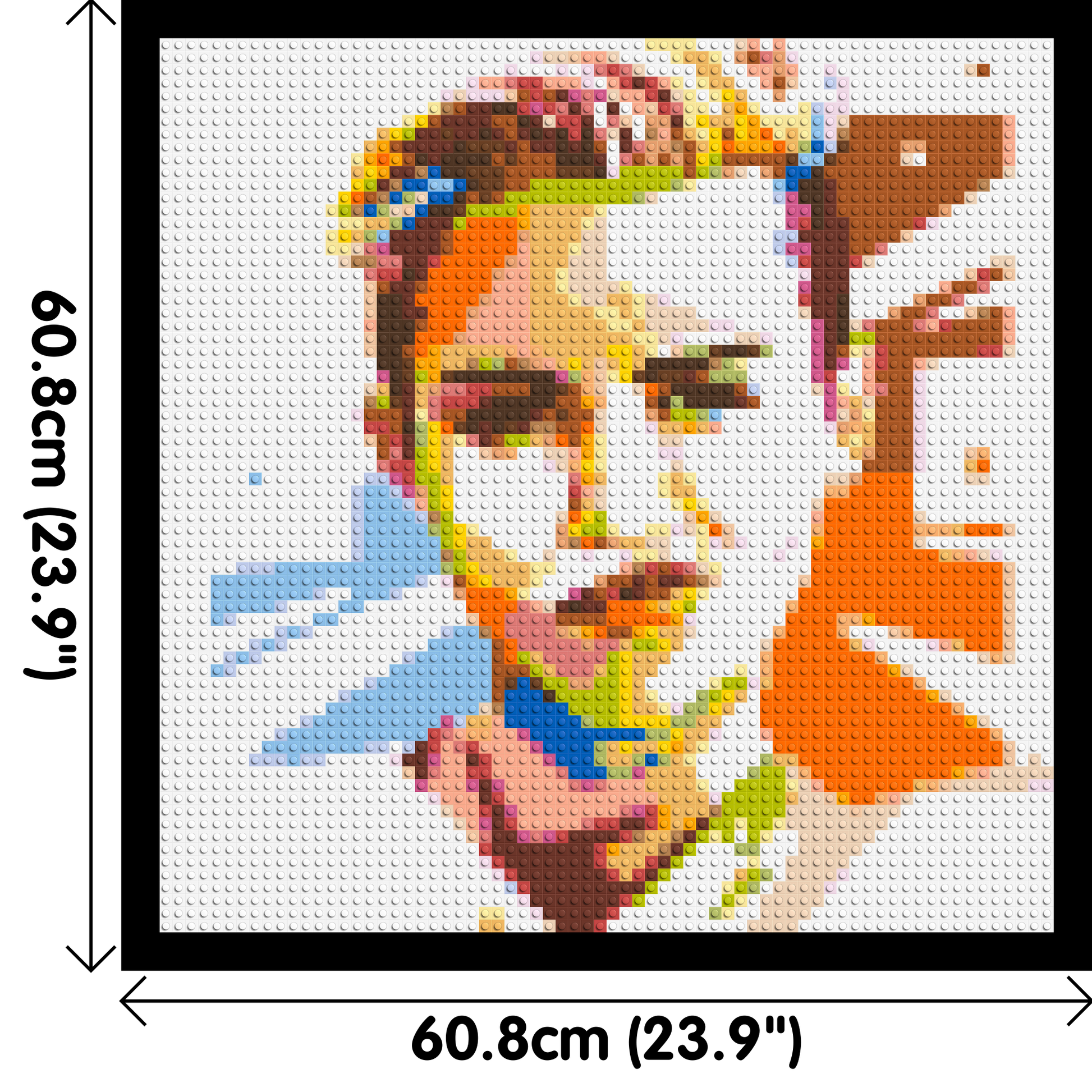 Miley Cyrus - Brick Art Mosaic Kit 3x3 dimensions with frame