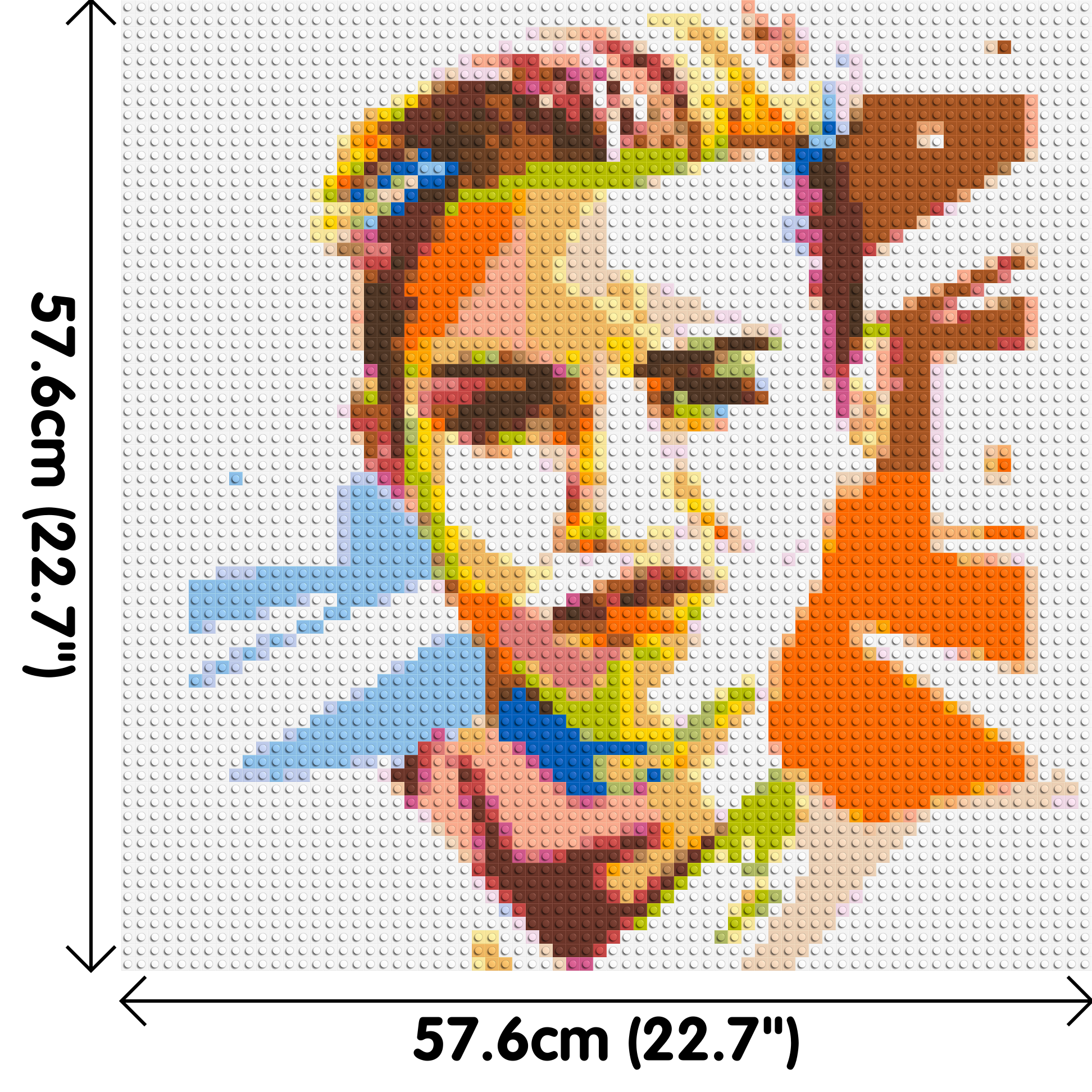 Miley Cyrus - Brick Art Mosaic Kit 3x3 dimensions