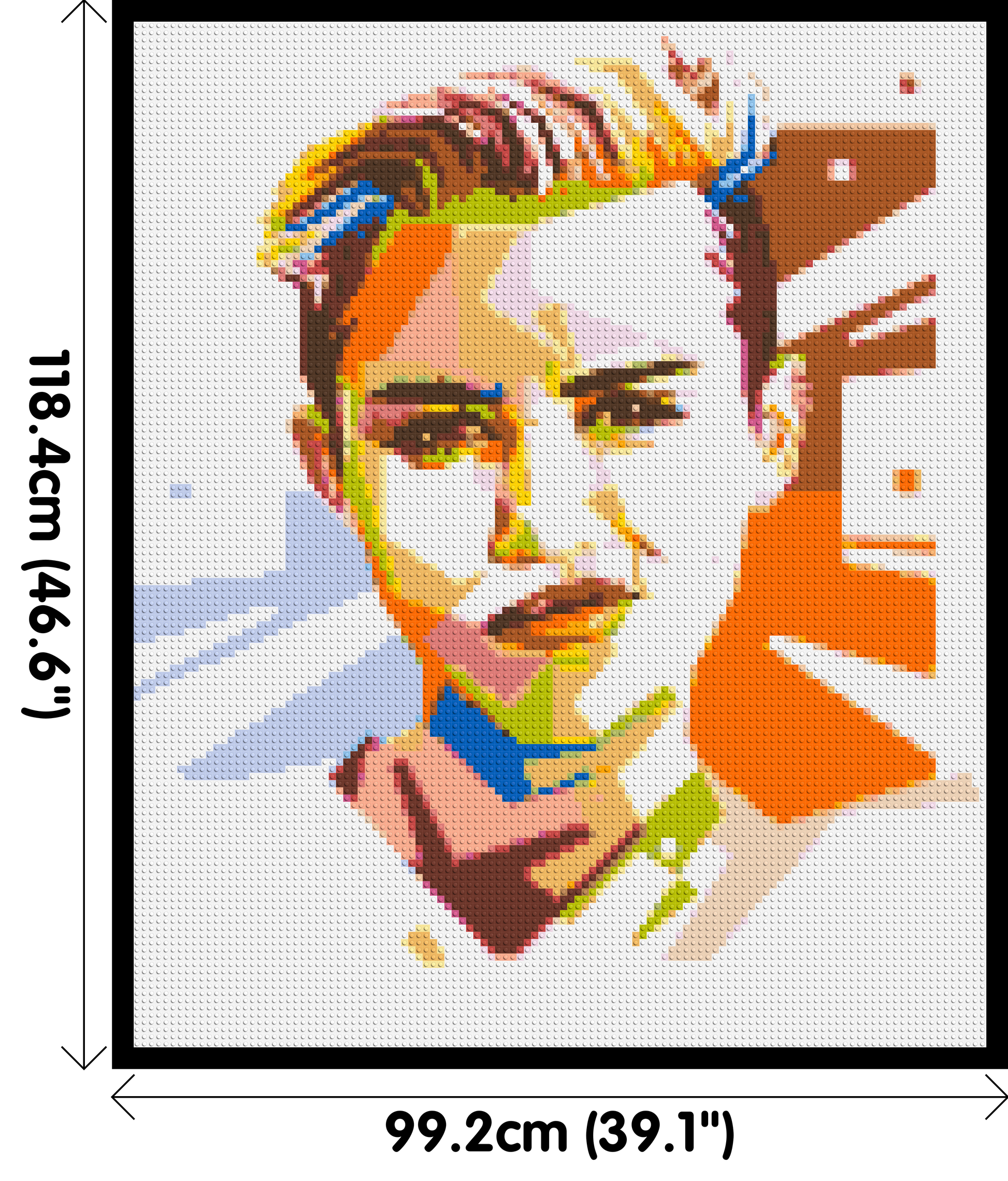 Miley Cyrus - Brick Art Mosaic Kit 5x6 dimensions with frame