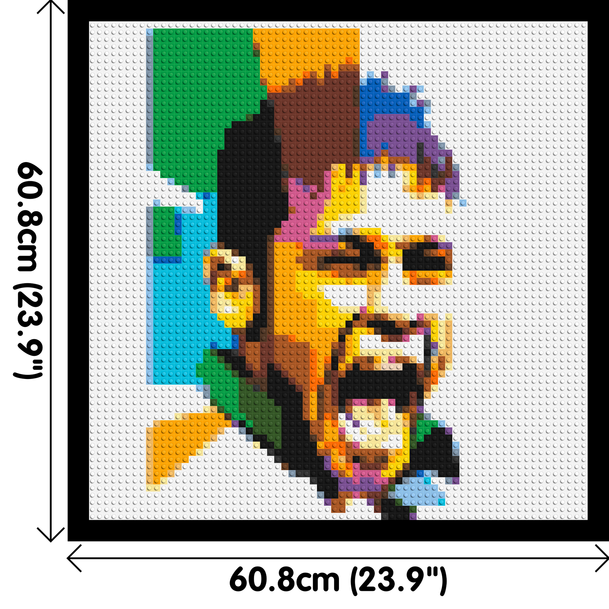 Neymar - Brick Art Mosaic Kit 3x3 dimensions with frame