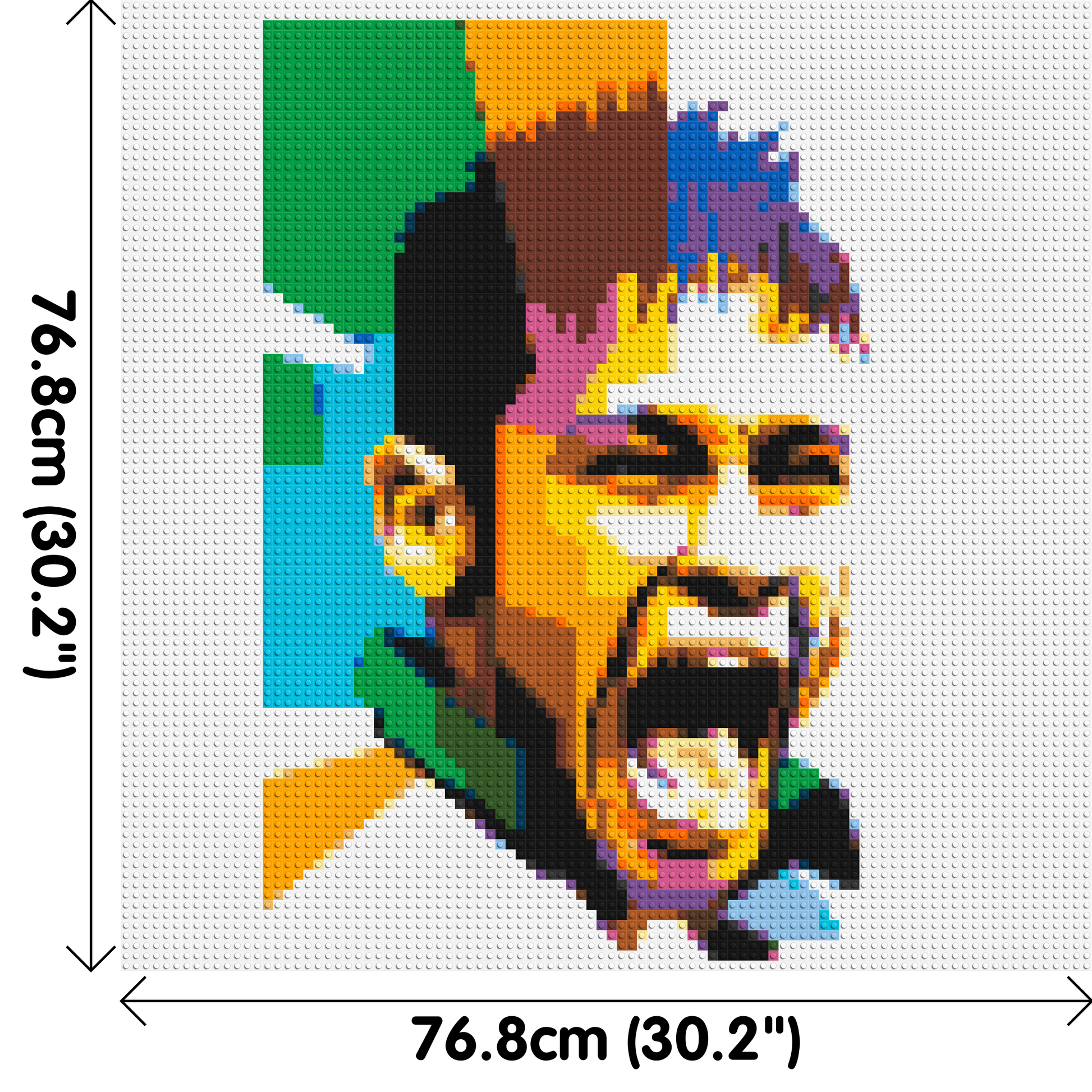 Neymar - Brick Art Mosaic Kit 4x4 dimensions