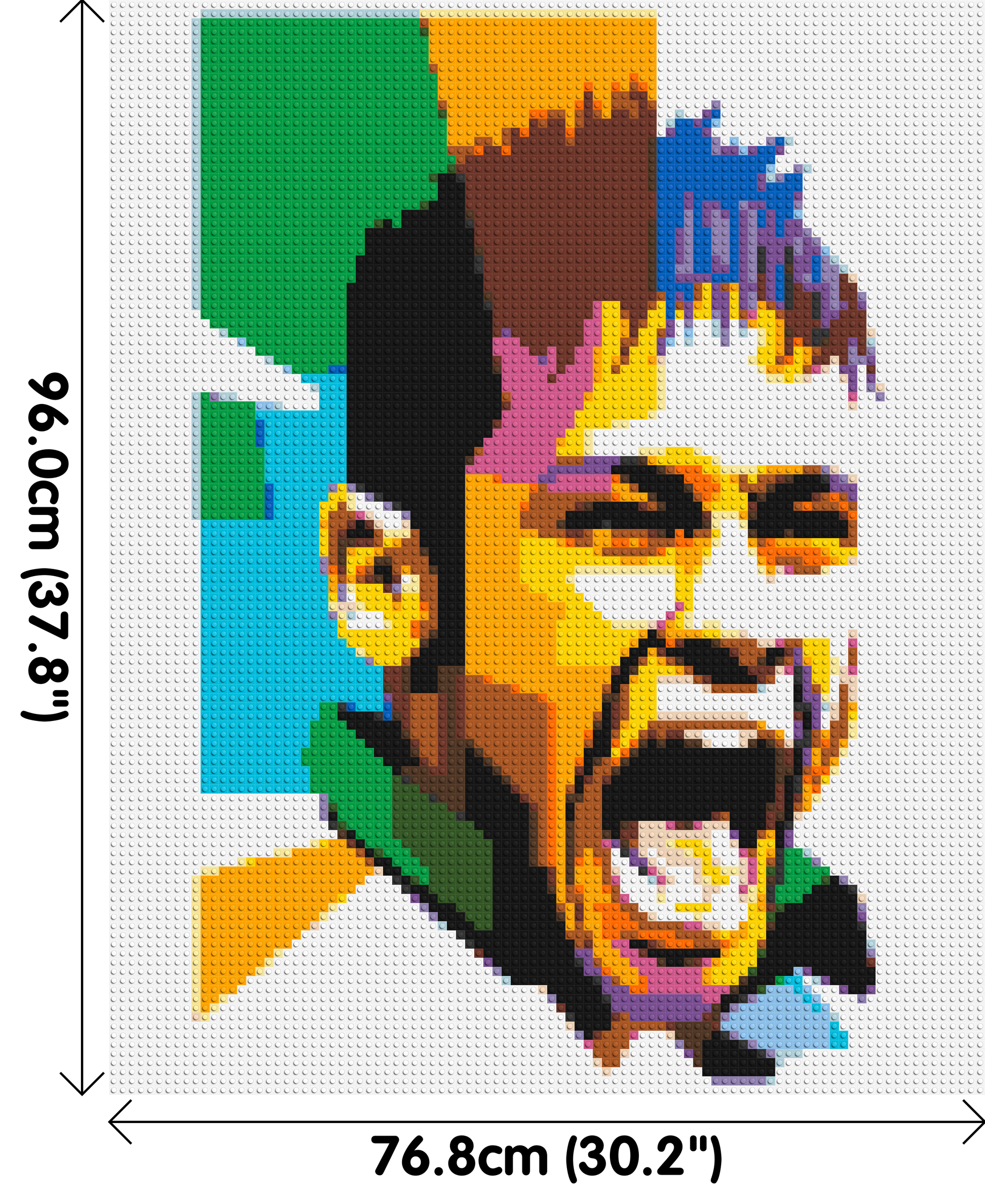 Neymar - Brick Art Mosaic Kit 4x5 dimensions