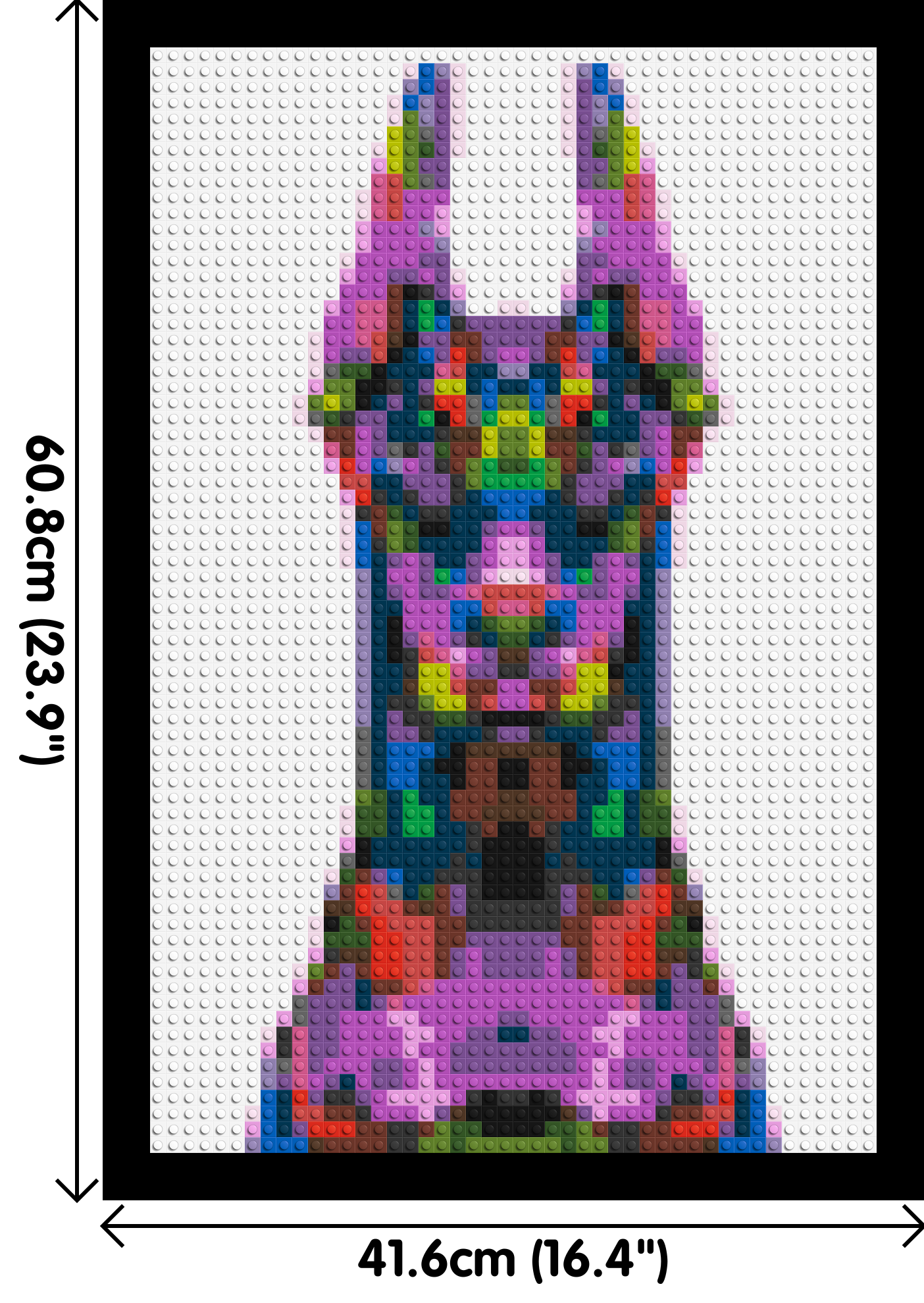 Doberman Colourful Pop Art - Brick Art Mosaic Kit 2x3 dimensions with frame