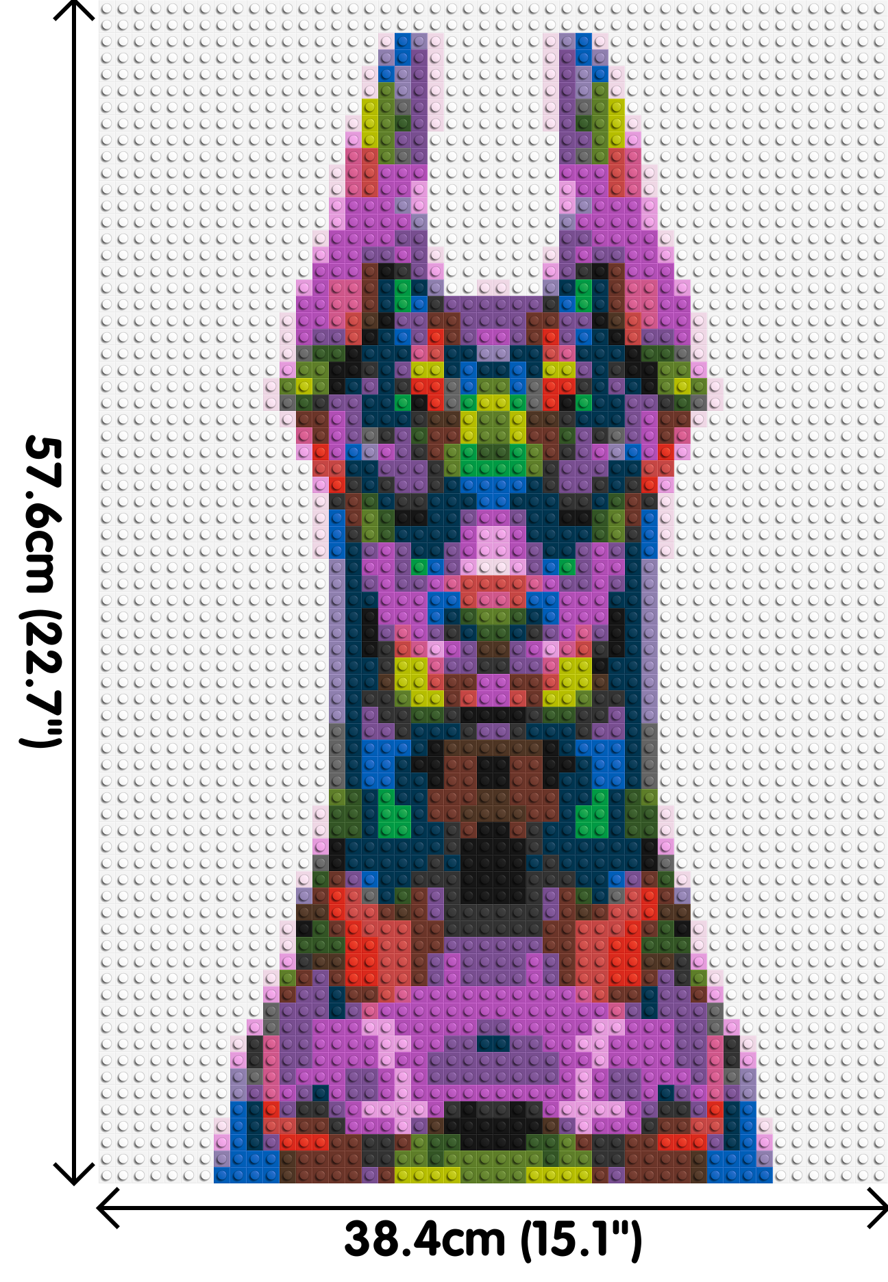 Doberman Colourful Pop Art - Brick Art Mosaic Kit 2x3 dimensions