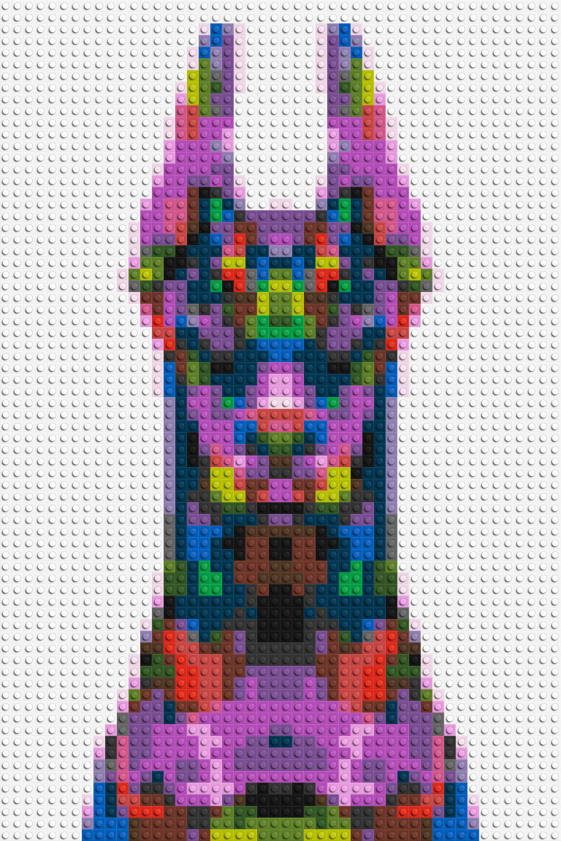 Doberman Colourful Pop Art - Brick Art Mosaic Kit 2x3 large